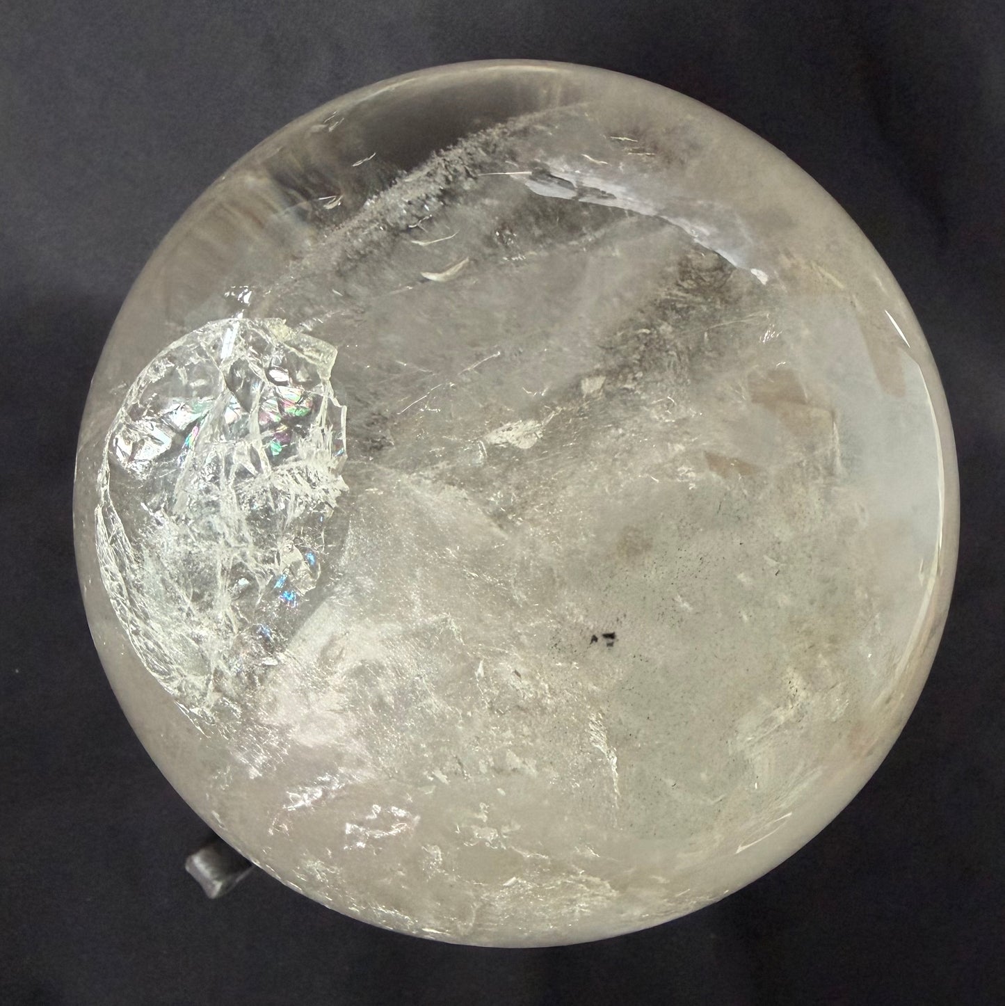 The "Galactic Rainbow" Clear Quartz Sphere (9.9lb) 145mm(4.5kg) #CQ-032