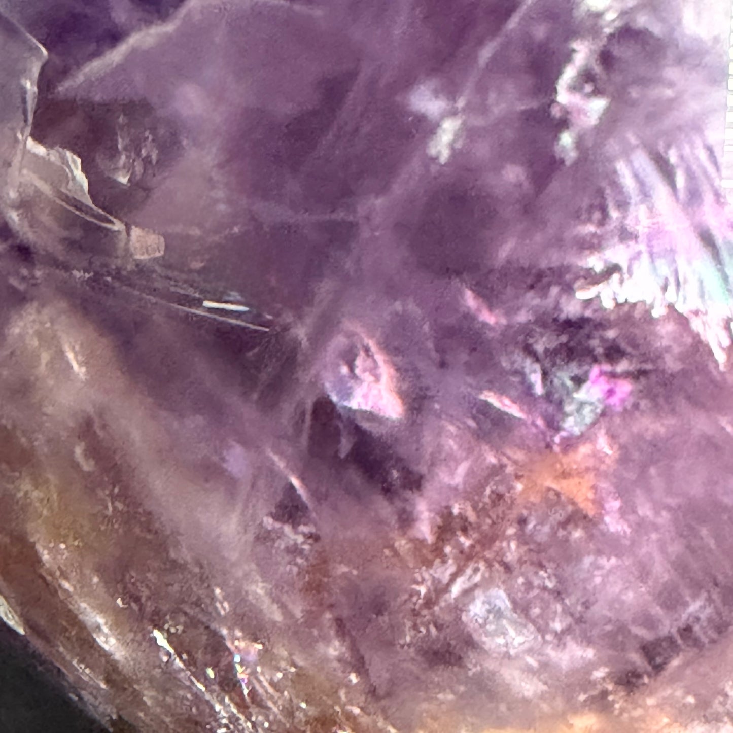 Natural Rainbow Flash Amethyst Sphere 3.2 in (8cm) #AM-031