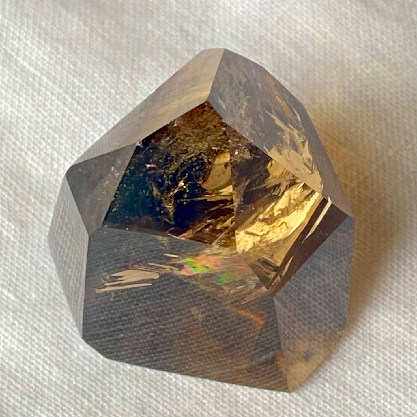 Rainbow Inclusion Smoky Quartz Point 57g #SQ-025