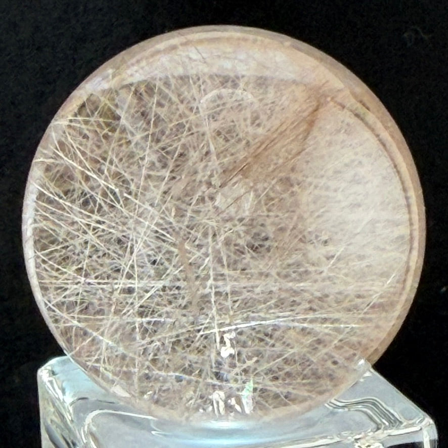 Platinum Rutile Quartz Sphere 最高品質プラチナルチルクォーツ (丸玉) 100g 41mm  #RUT-055