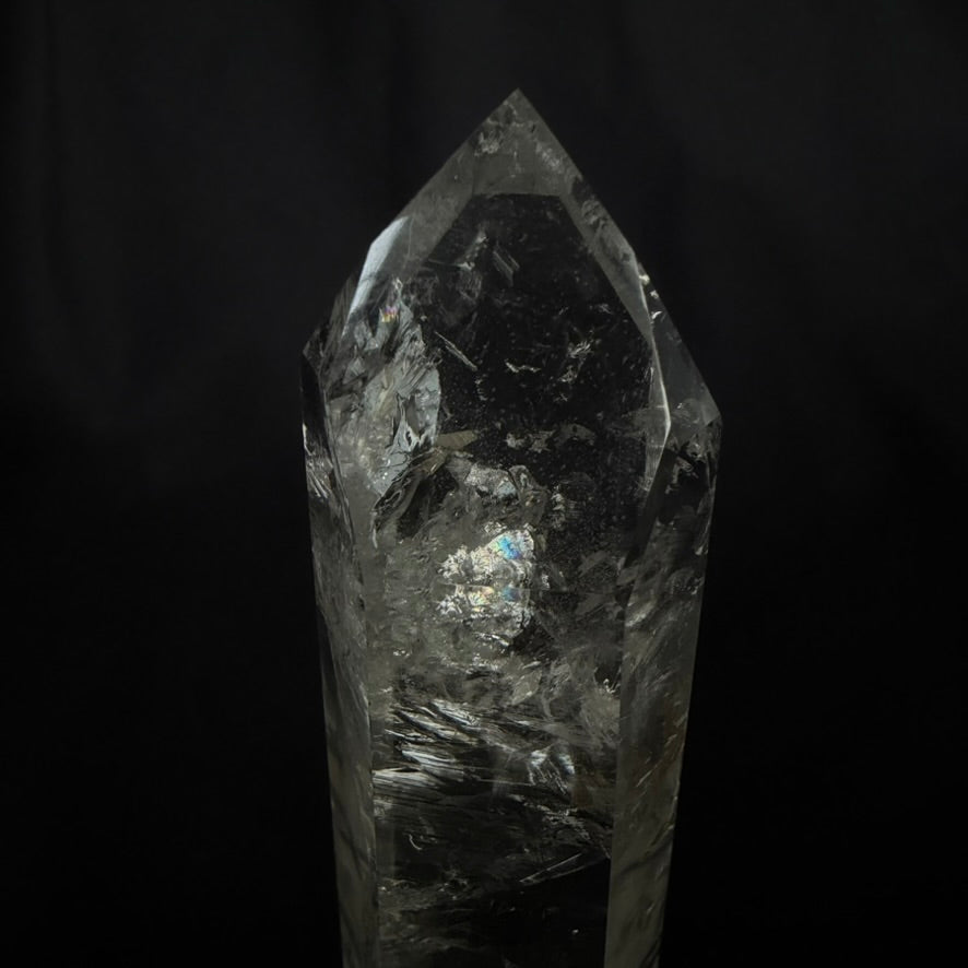RAINBOW INCLUSION CRYSTAL POINT | Premium Clear Quartz 11cm #CQ-034