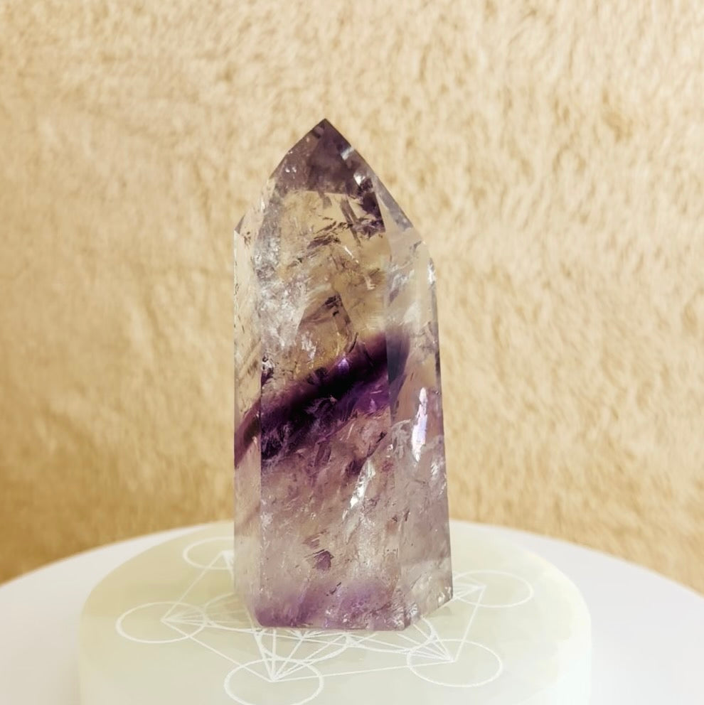Amethyst Phantom Point w/Rainbows アメジスト/ファントム＆虹入り76mm #AM-056