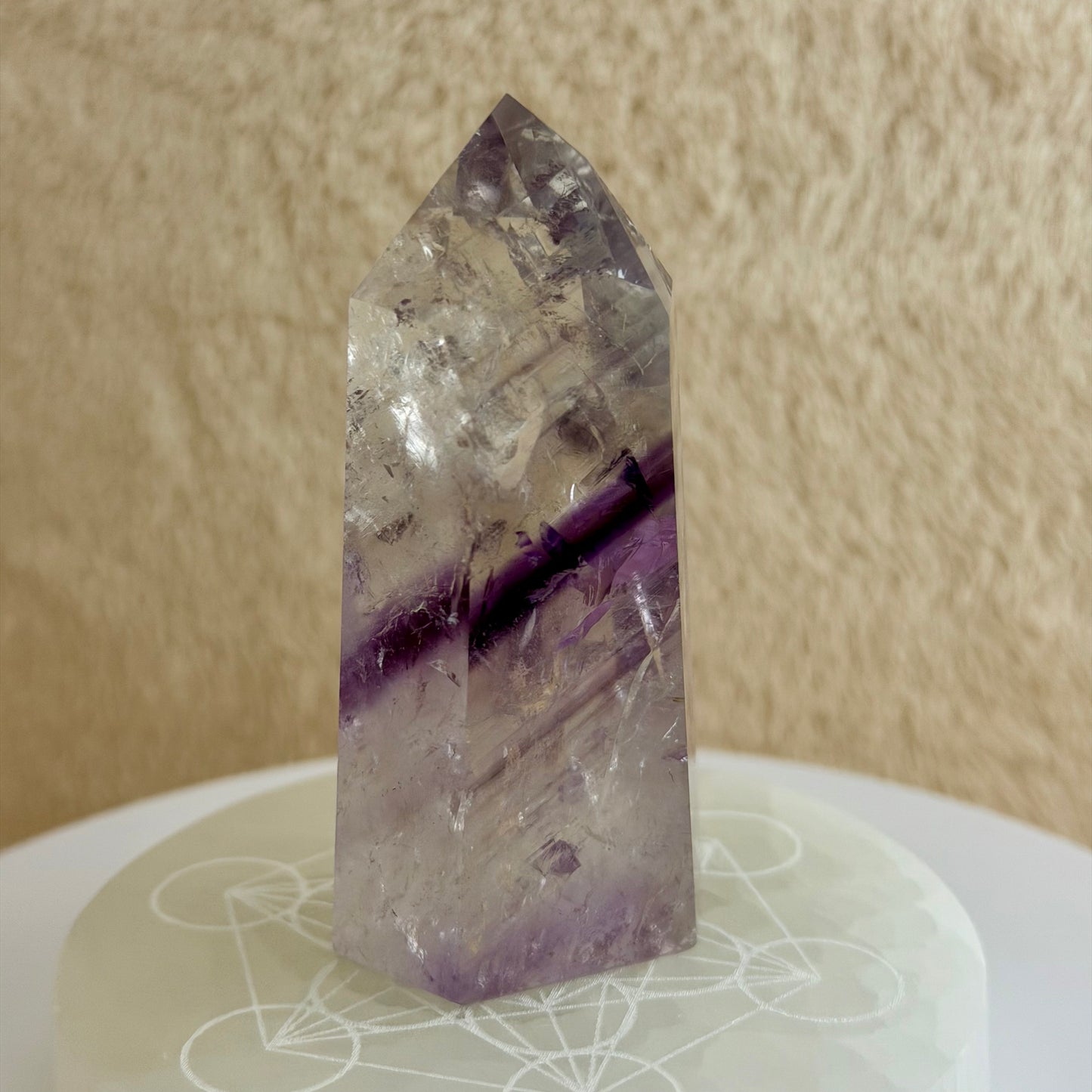 Amethyst Phantom Point w/Rainbows アメジスト/ファントム＆虹入り76mm #AM-056