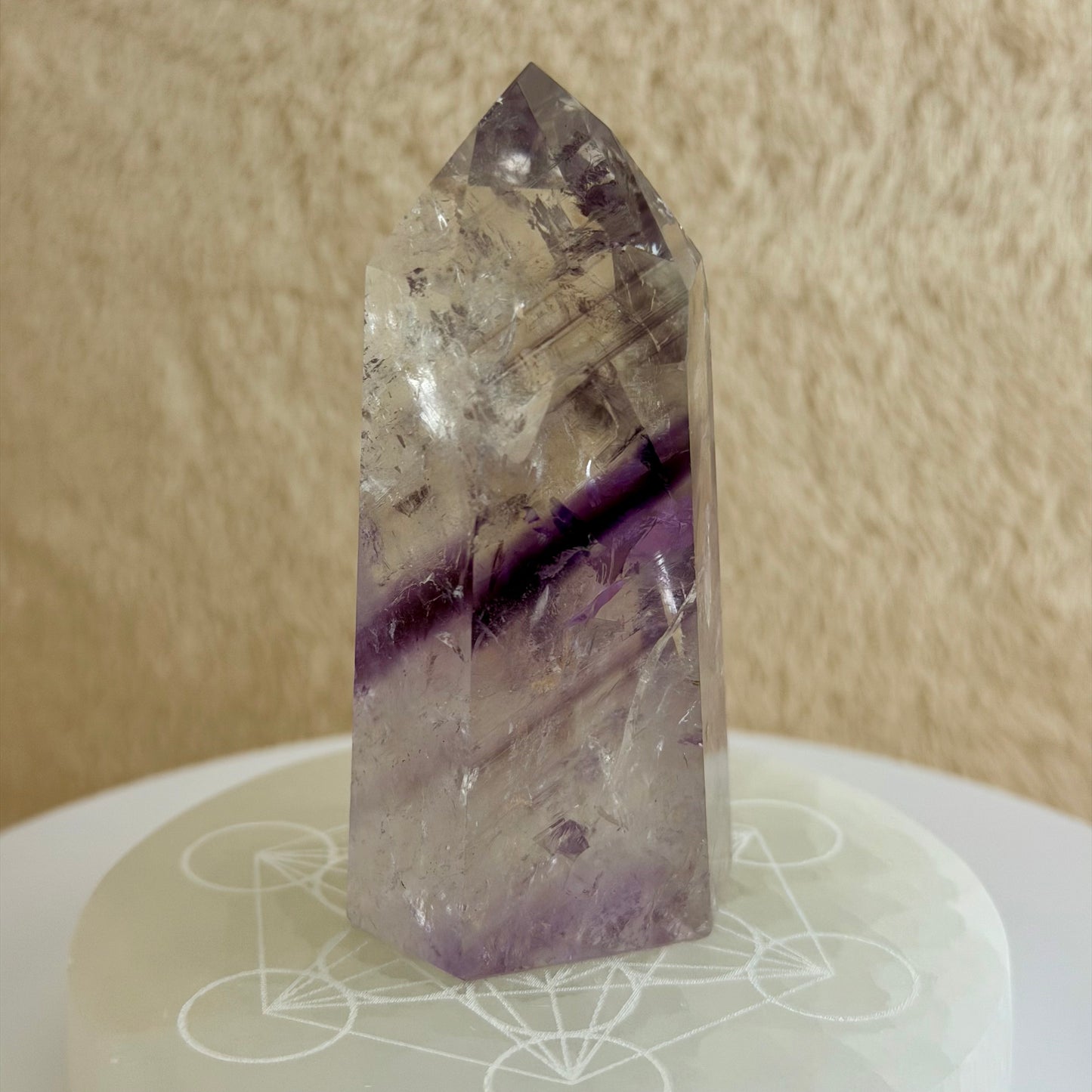 Amethyst Phantom Point w/Rainbows アメジスト/ファントム＆虹入り76mm #AM-056