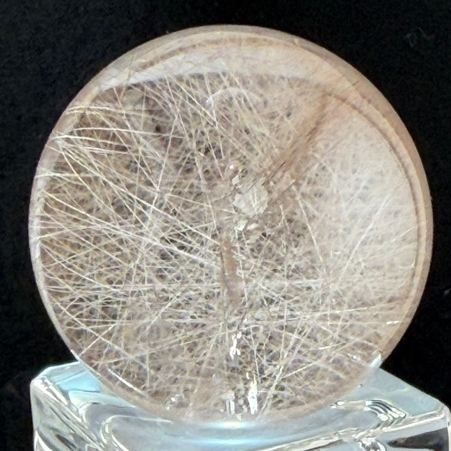 Platinum Rutile Quartz Sphere 最高品質プラチナルチルクォーツ (丸玉) 100g 41mm  #RUT-055