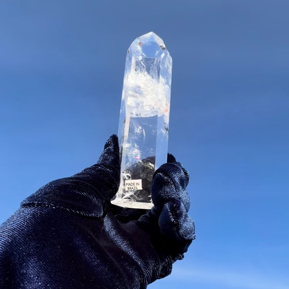 RAINBOW INCLUSION CRYSTAL POINT | Premium Clear Quartz 11cm #CQ-034
