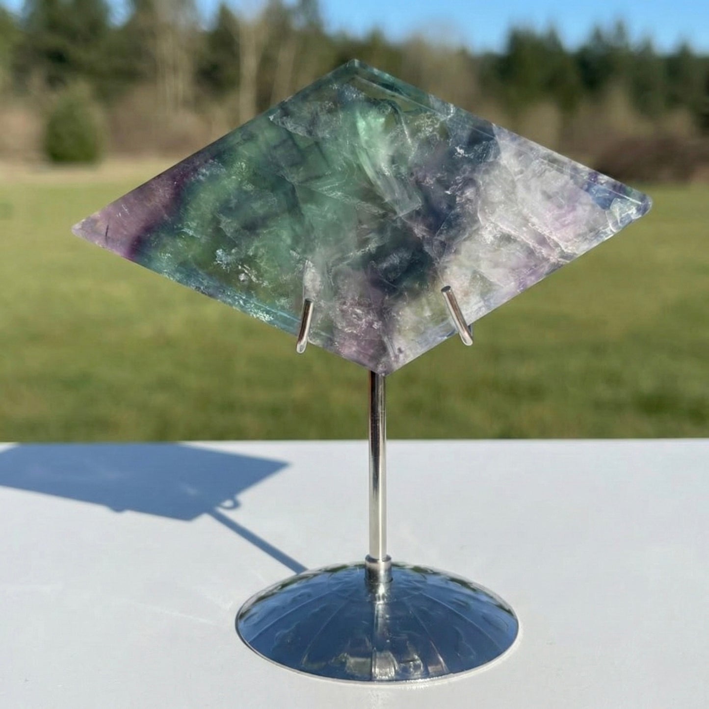 Fluorite Rhombus w/stand #F-075