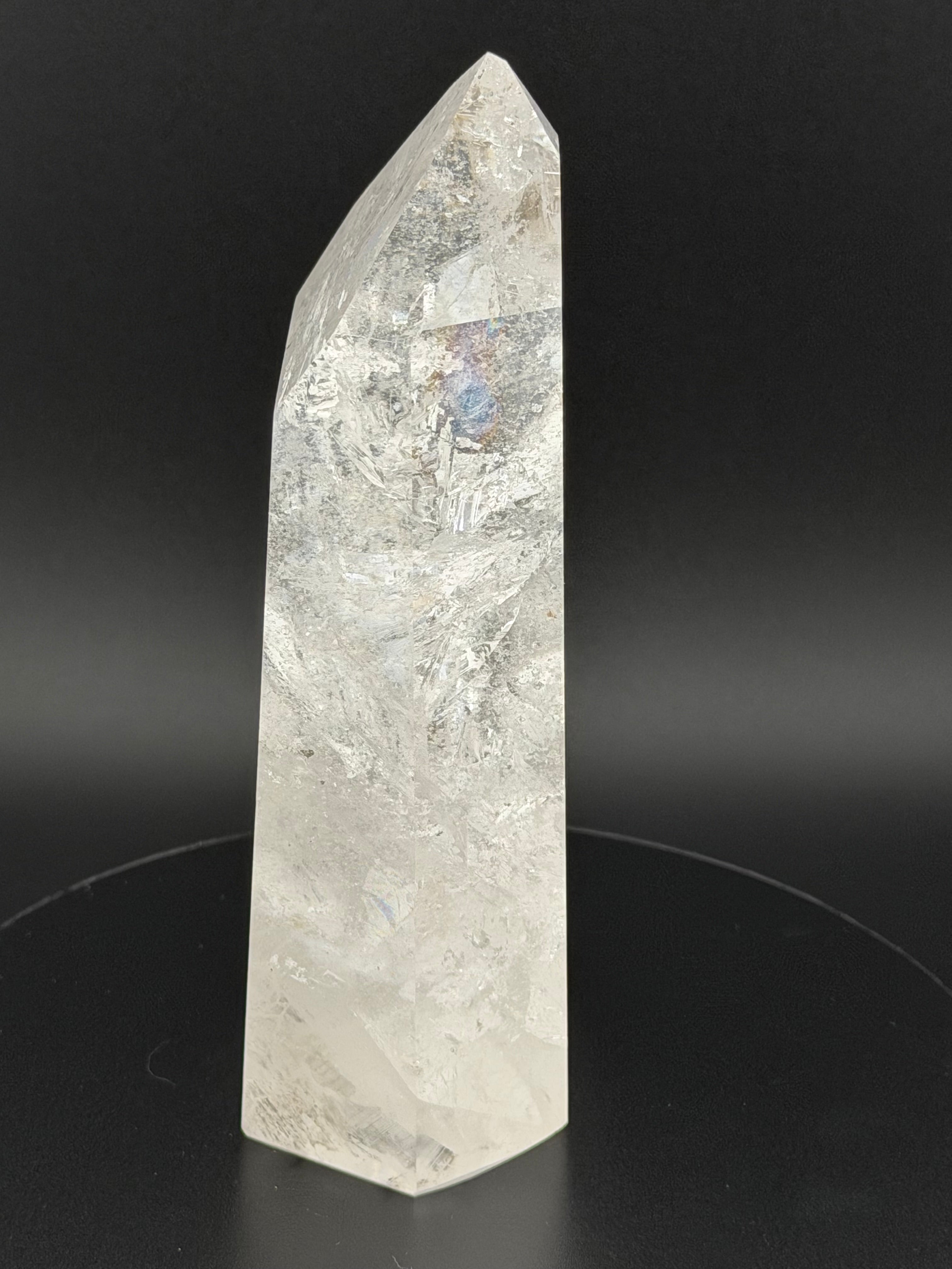 High-Grade Clear Quartz with Large Rainbow - 14.5cm(5.71")