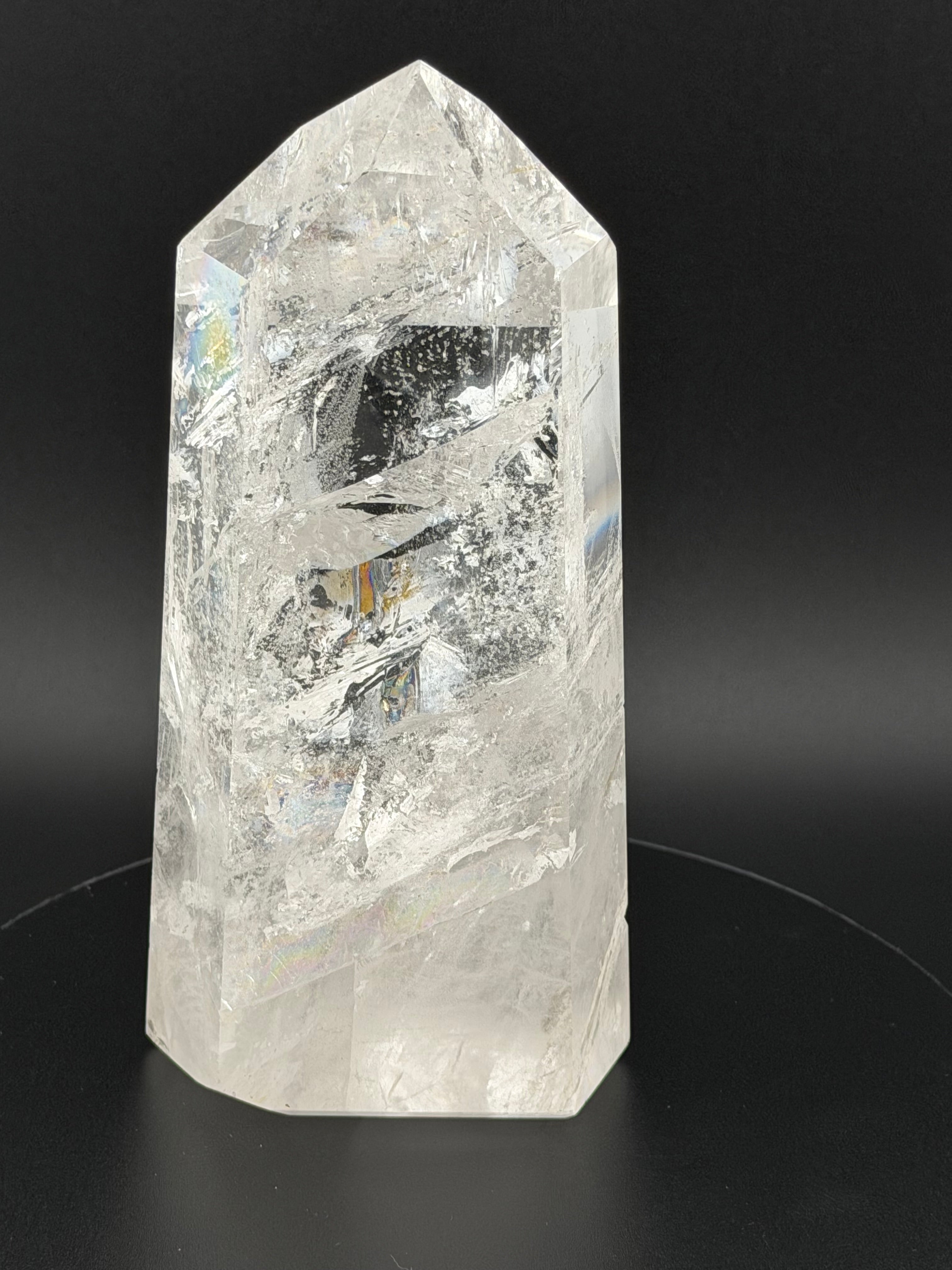 High-Grade Clear Quartz with Large Rainbow - 14.5cm(5.71")