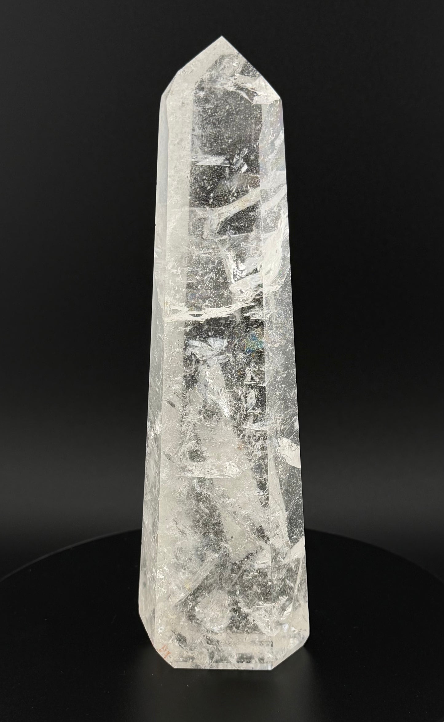 Clear Quartz with Rainbow  17cm(6.7") クリアクォーツ（レインボー入り）#CQ-001