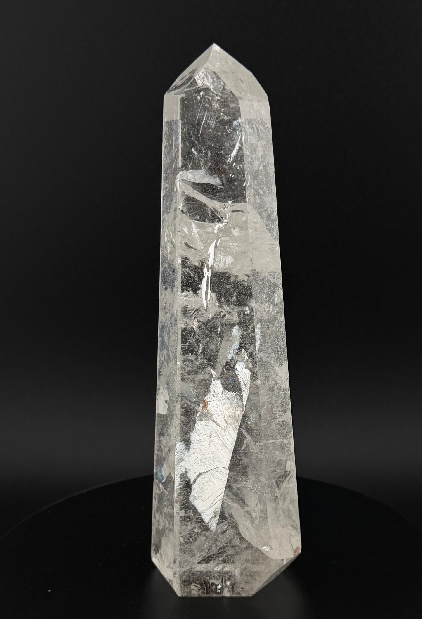 Clear Quartz with Rainbow  17cm(6.7") クリアクォーツ（レインボー入り）#CQ-001
