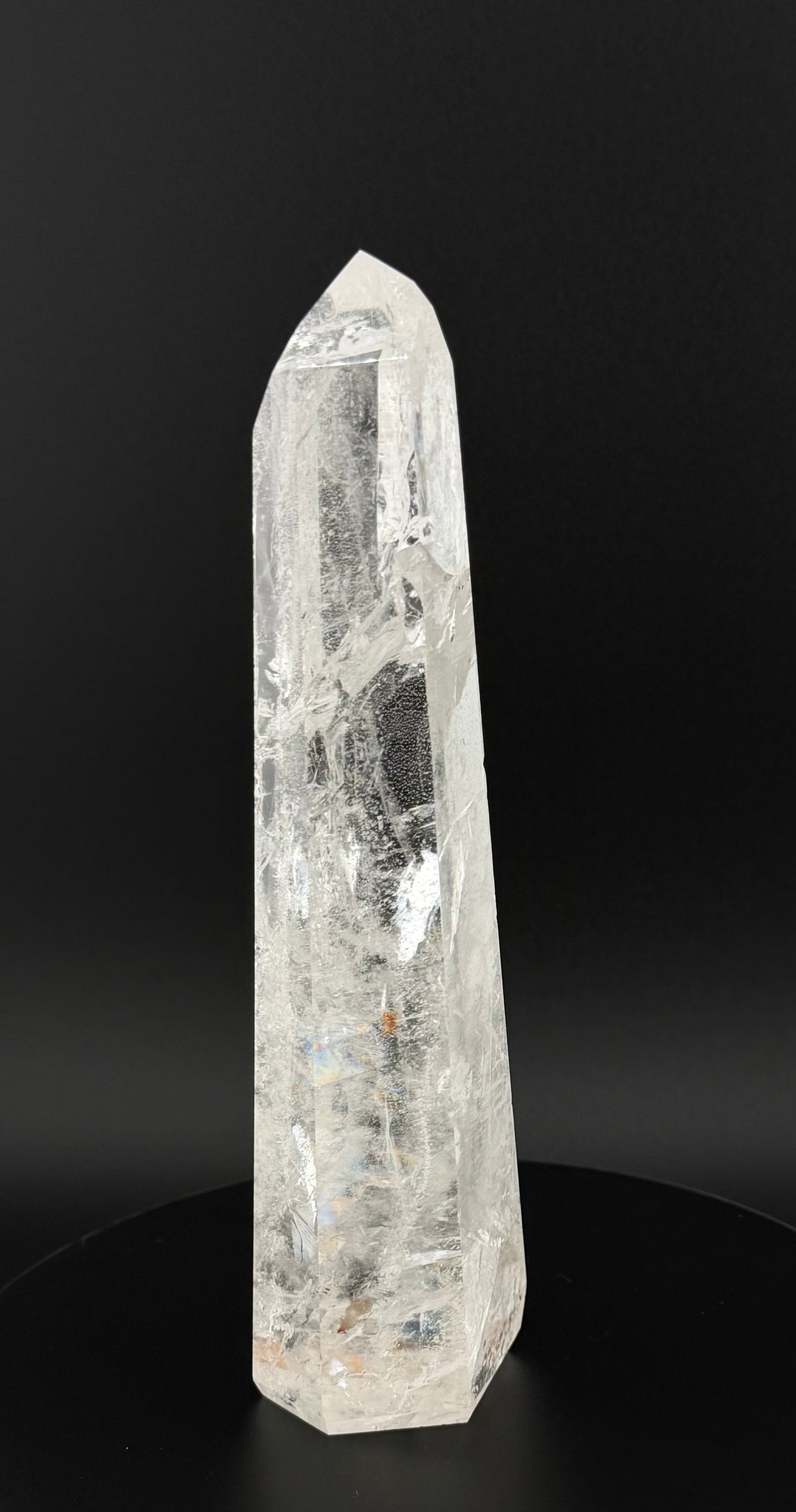 Clear Quartz with Rainbow  17cm(6.7") クリアクォーツ（レインボー入り）#CQ-001