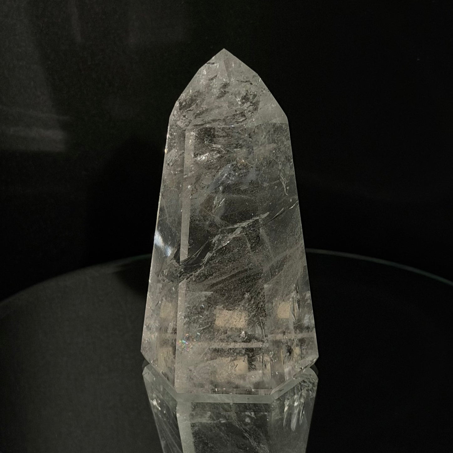 Clear Quartz with Rainbow 10cm (4") #CQ-008