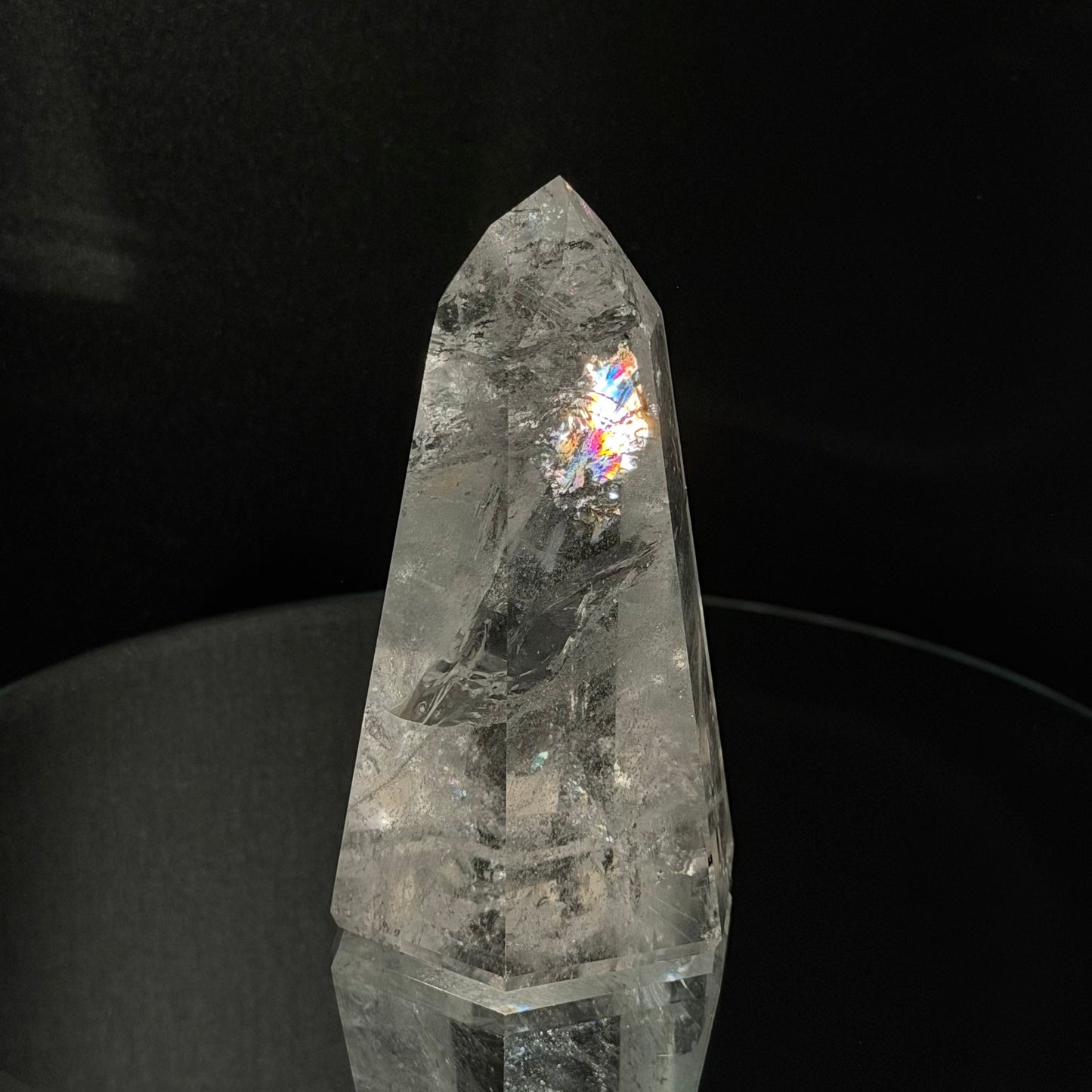 Clear Quartz with Rainbow 10cm (4") #CQ-008