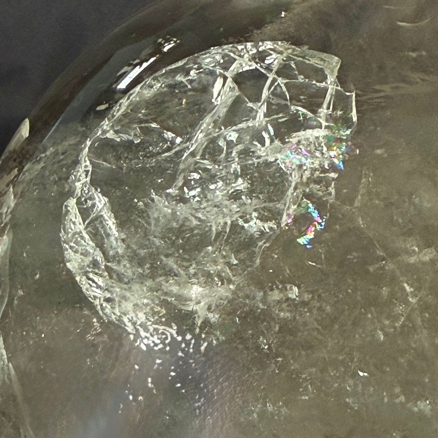 The "Galactic Rainbow" Clear Quartz Sphere (9.9lb) 145mm(4.5kg) #CQ-032