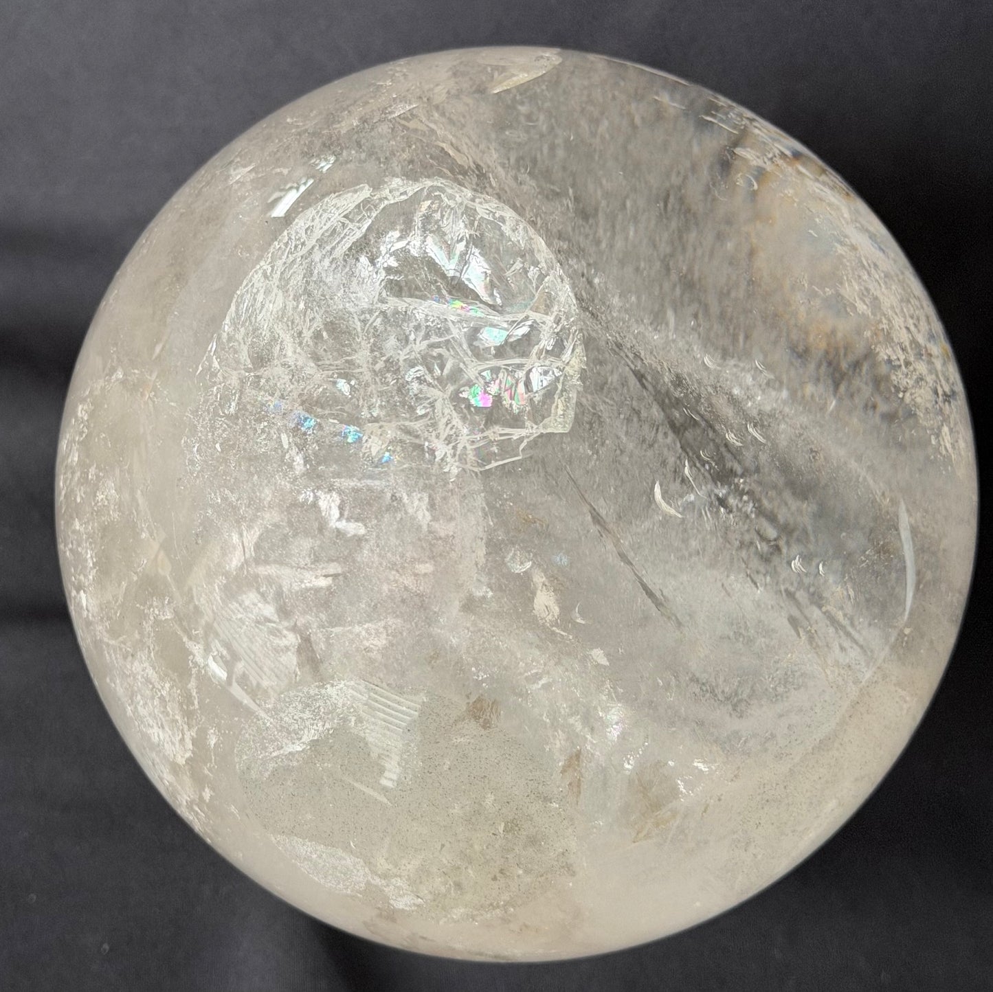 The "Galactic Rainbow" Clear Quartz Sphere (9.9lb) 145mm(4.5kg) #CQ-032
