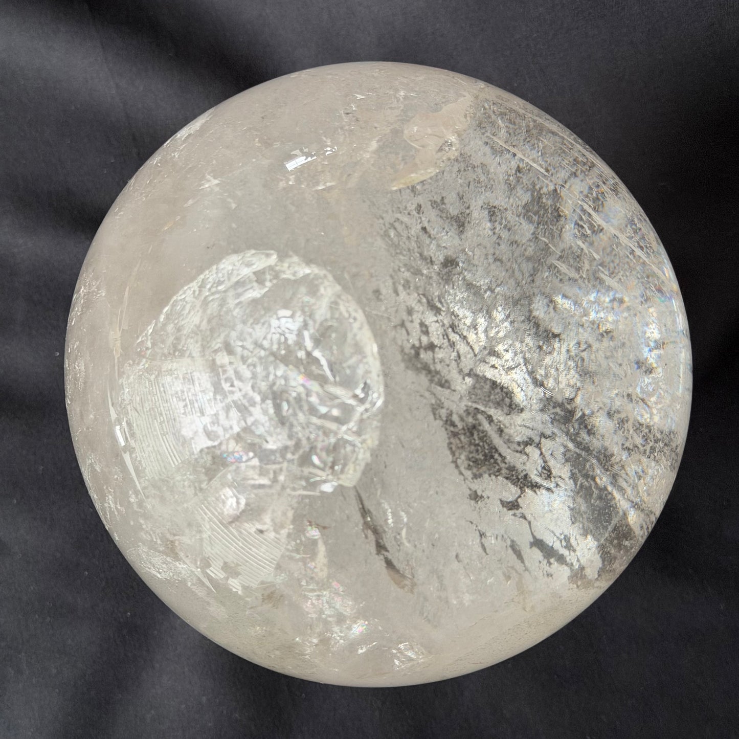 The "Galactic Rainbow" Clear Quartz Sphere (9.9lb) 145mm(4.5kg) #CQ-032