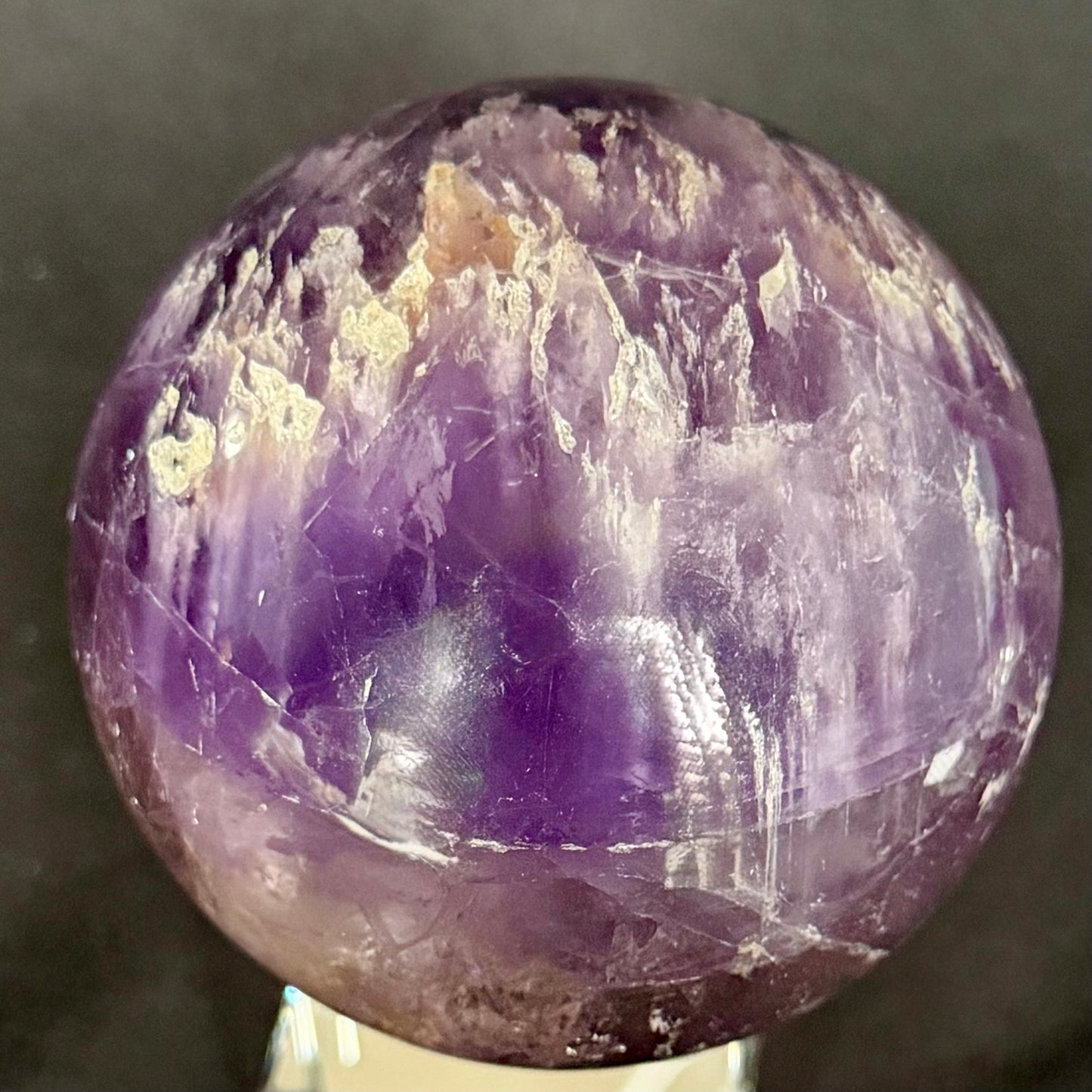 Natural Rainbow Flash Amethyst Sphere 3.2 in (8cm) #AM-031
