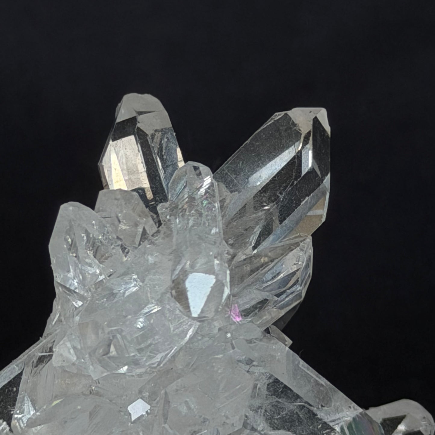 Lemurian Seed Crystal Cluster DT Points/Rainbow 54g #LQ-038