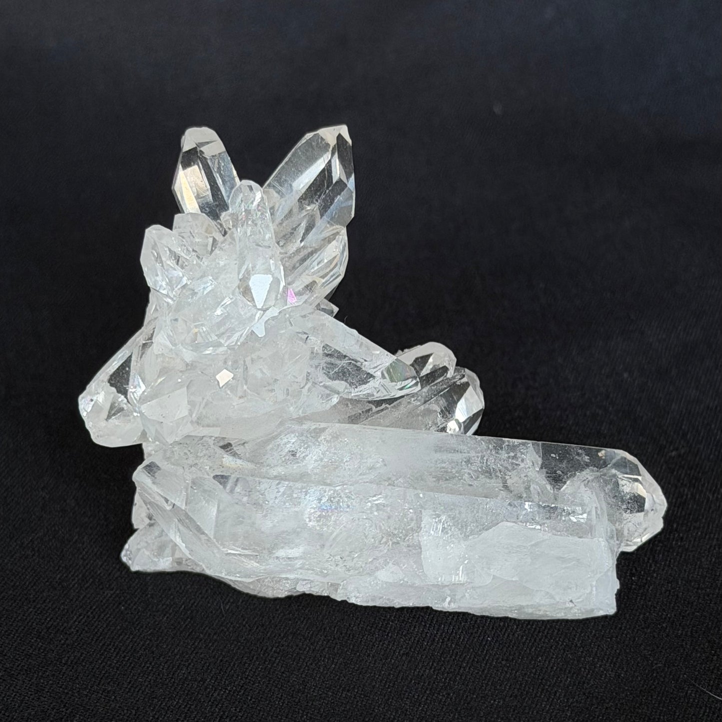 Lemurian Seed Crystal Cluster DT Points/Rainbow 54g #LQ-038