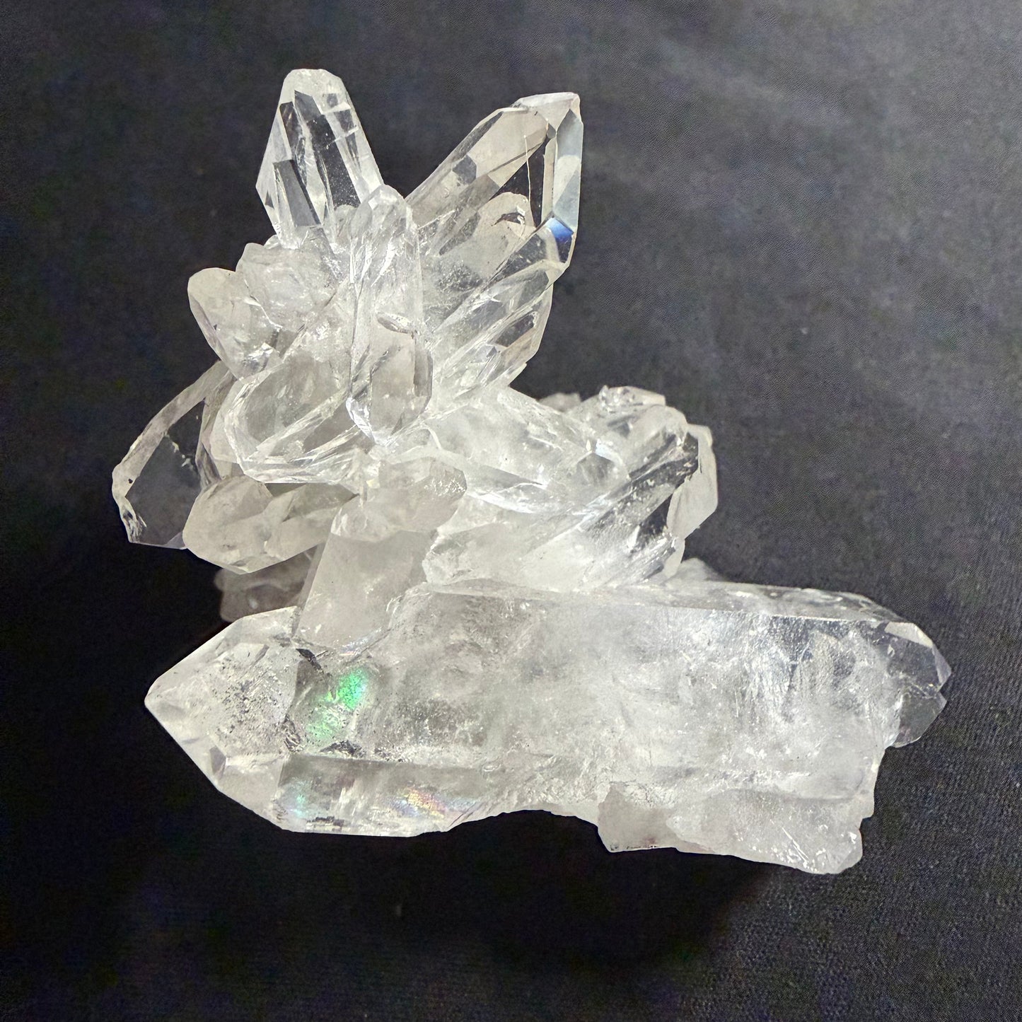 Lemurian Seed Crystal Cluster DT Points/Rainbow 54g #LQ-038