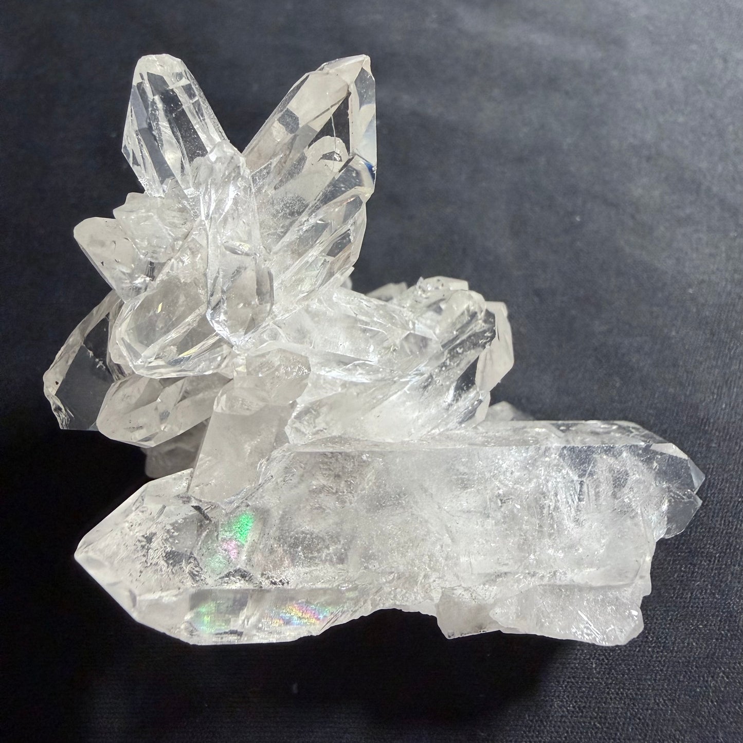 Lemurian Seed Crystal Cluster DT Points/Rainbow 54g #LQ-038
