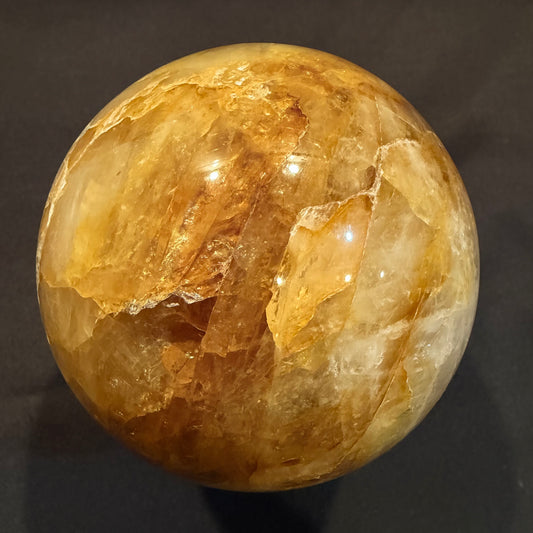 Large Golden Healer Sphere (3.74" / 2.67 lbs)ゴールデンヒーラー (黄金水晶) 95 mm(1.2kg) #GH-049