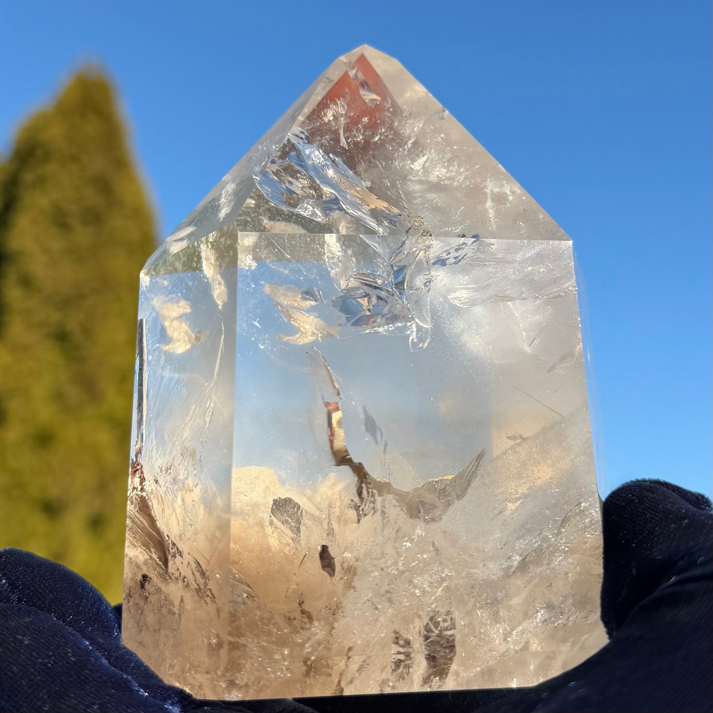 [Collector's Grade] Premium Phantom Quartz with Rainbows (4.7" / 2.26 lbs) 1kg #CQ-052