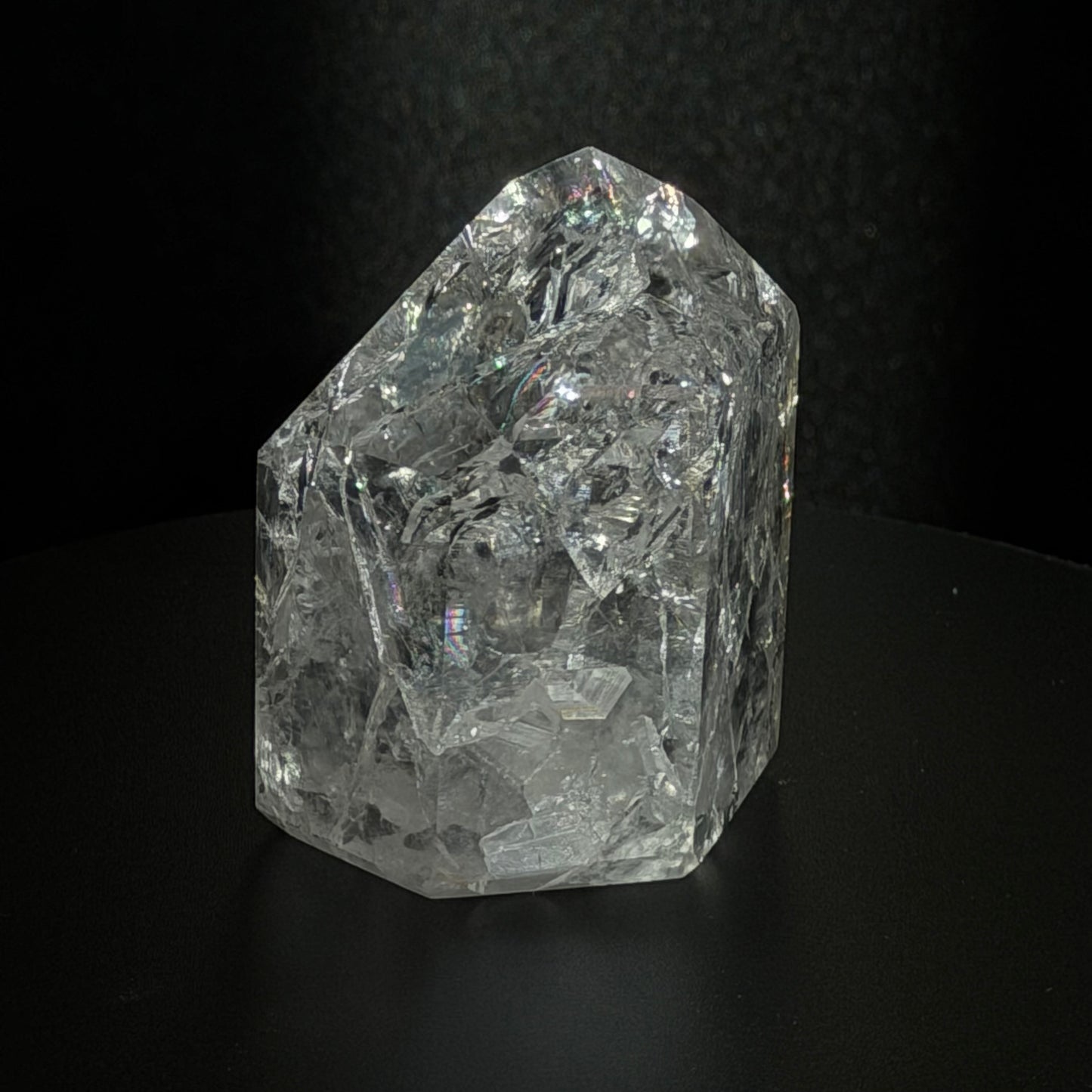 Brazilian Rainbow Iris Quartz Point 66mm 208g CQ-096