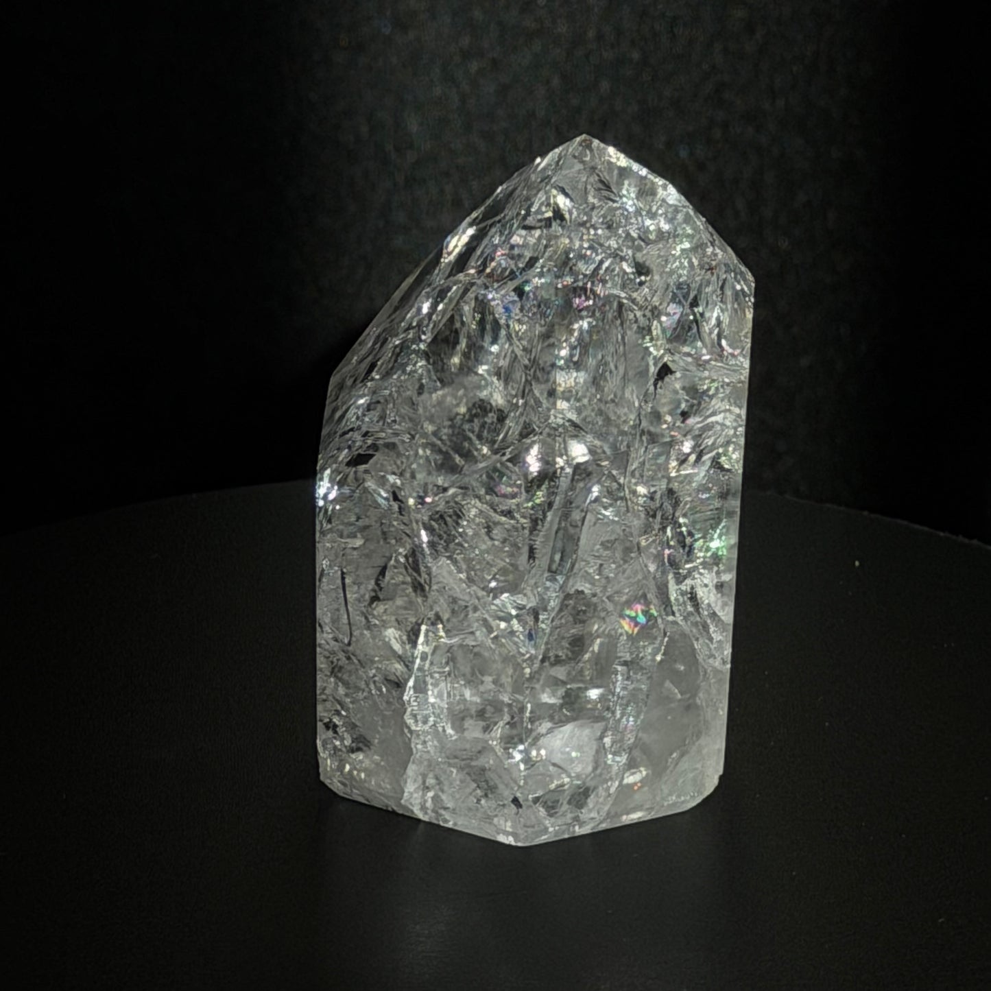 Brazilian Rainbow Iris Quartz Point 66mm 208g CQ-096