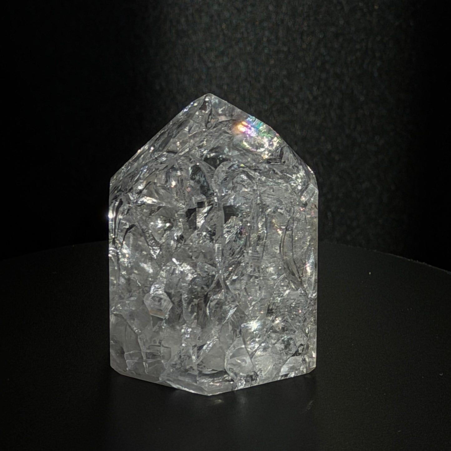 Brazilian Rainbow Iris Quartz Point 66mm 208g CQ-096