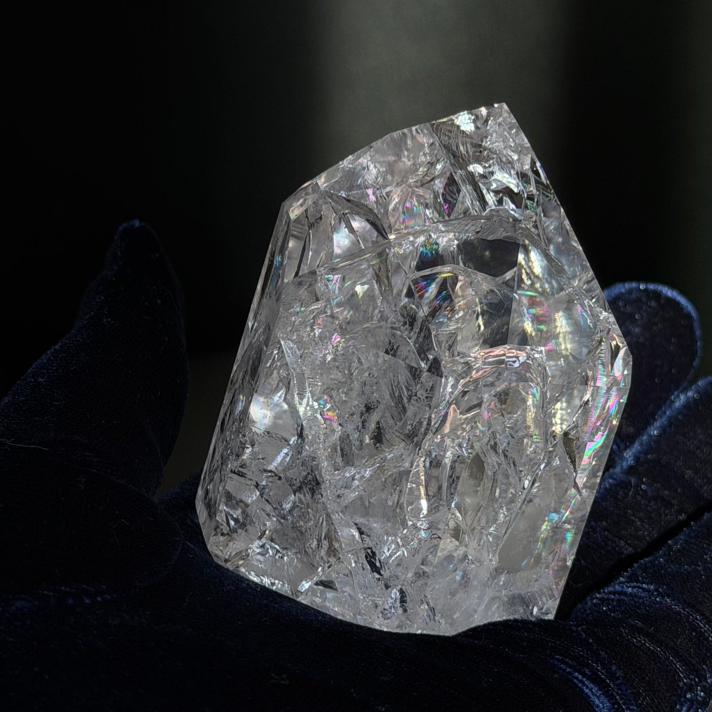 Brazilian Rainbow Iris Quartz Point 66mm 208g CQ-096