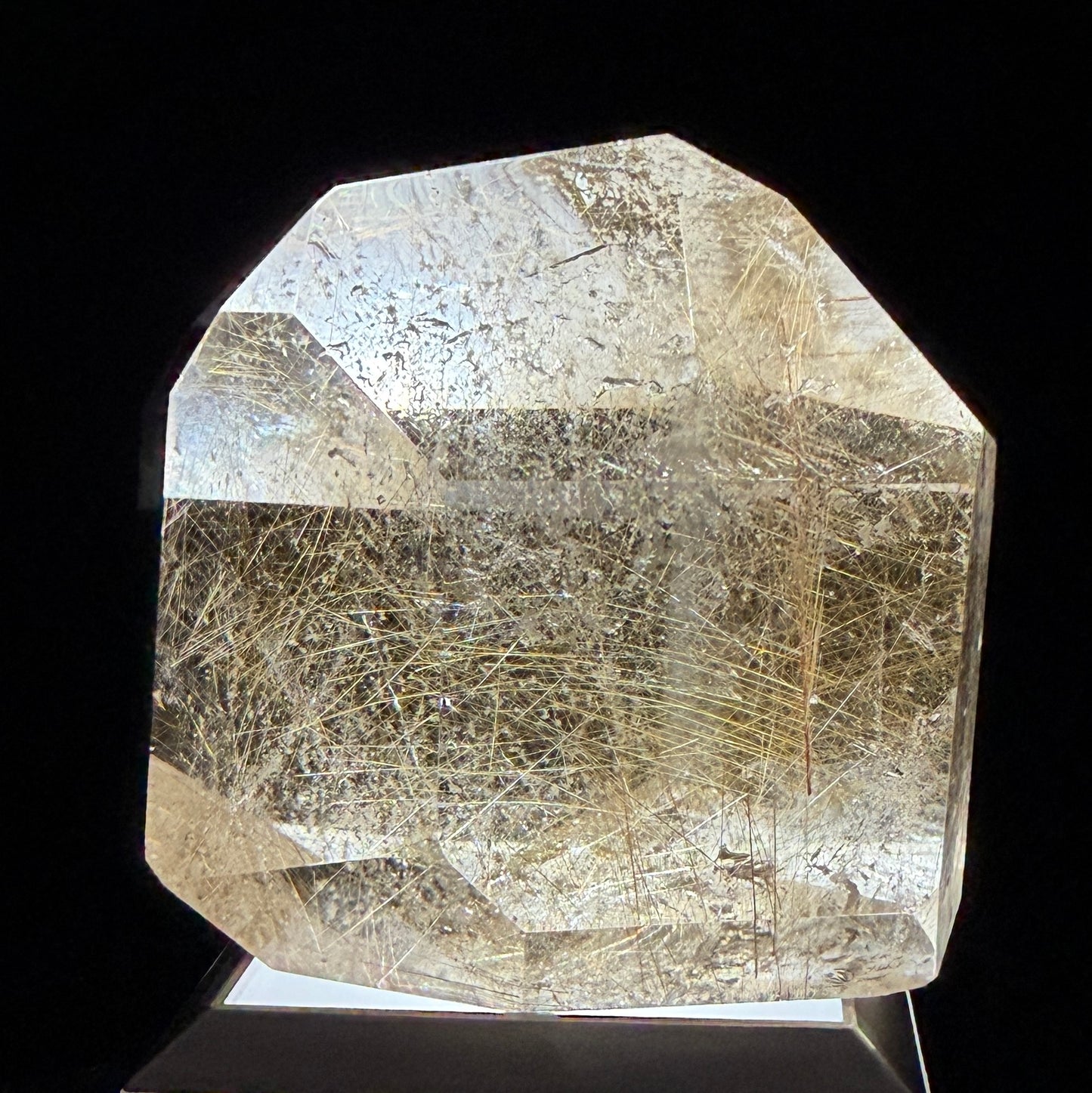 Gold Rutilated Quartz ゴールドルチルクォーツ 72mm 348g #GR-063