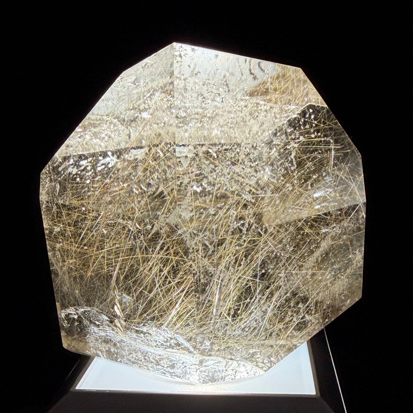Gold Rutilated Quartz ゴールドルチルクォーツ 72mm 348g #GR-063