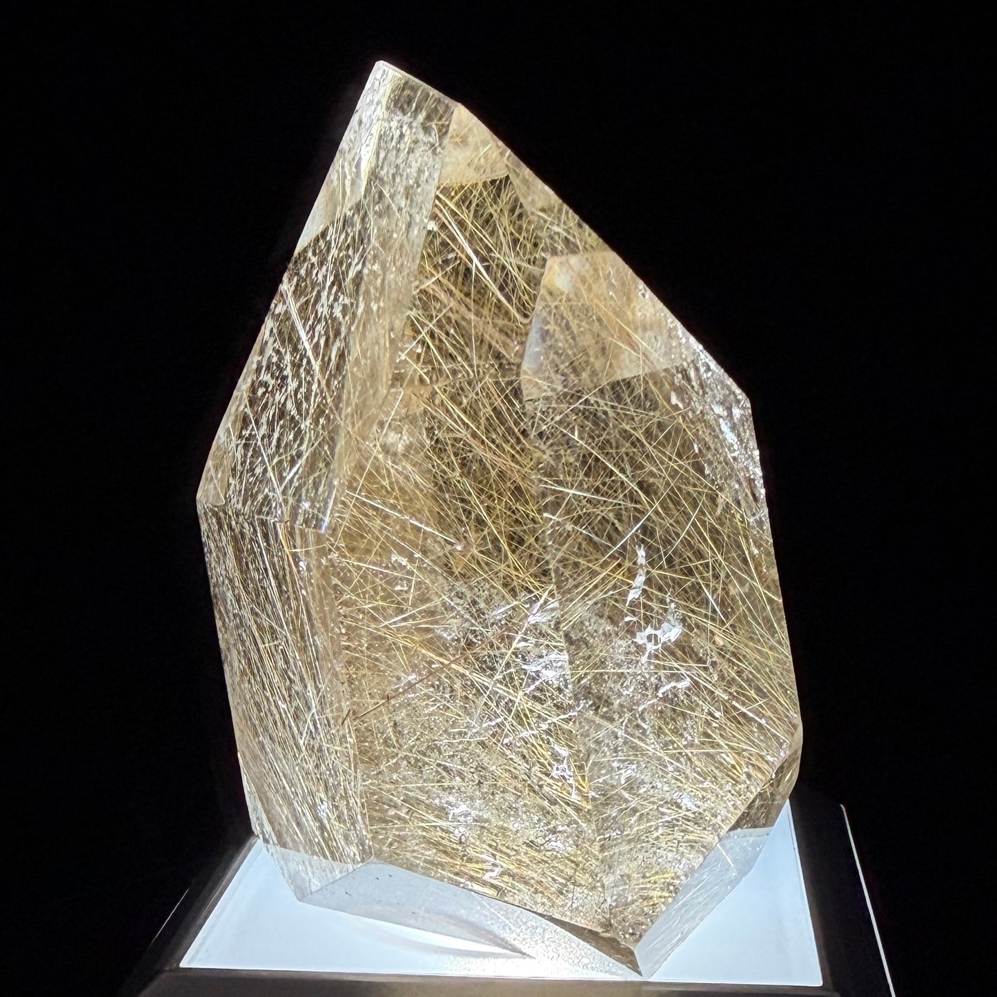 Gold Rutilated Quartz ゴールドルチルクォーツ 72mm 348g #GR-063