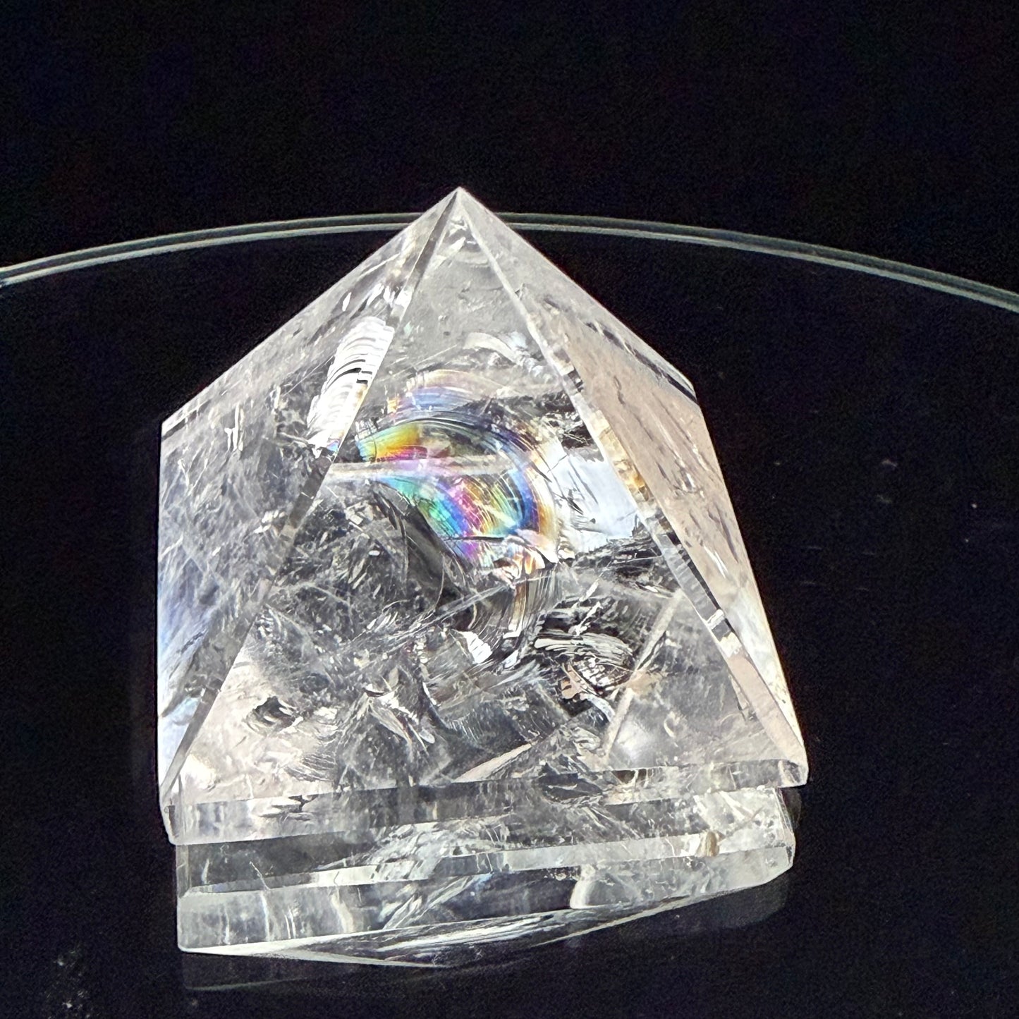 Rainbow Clear Quartz Pyramid 42mm 86g CQ-066