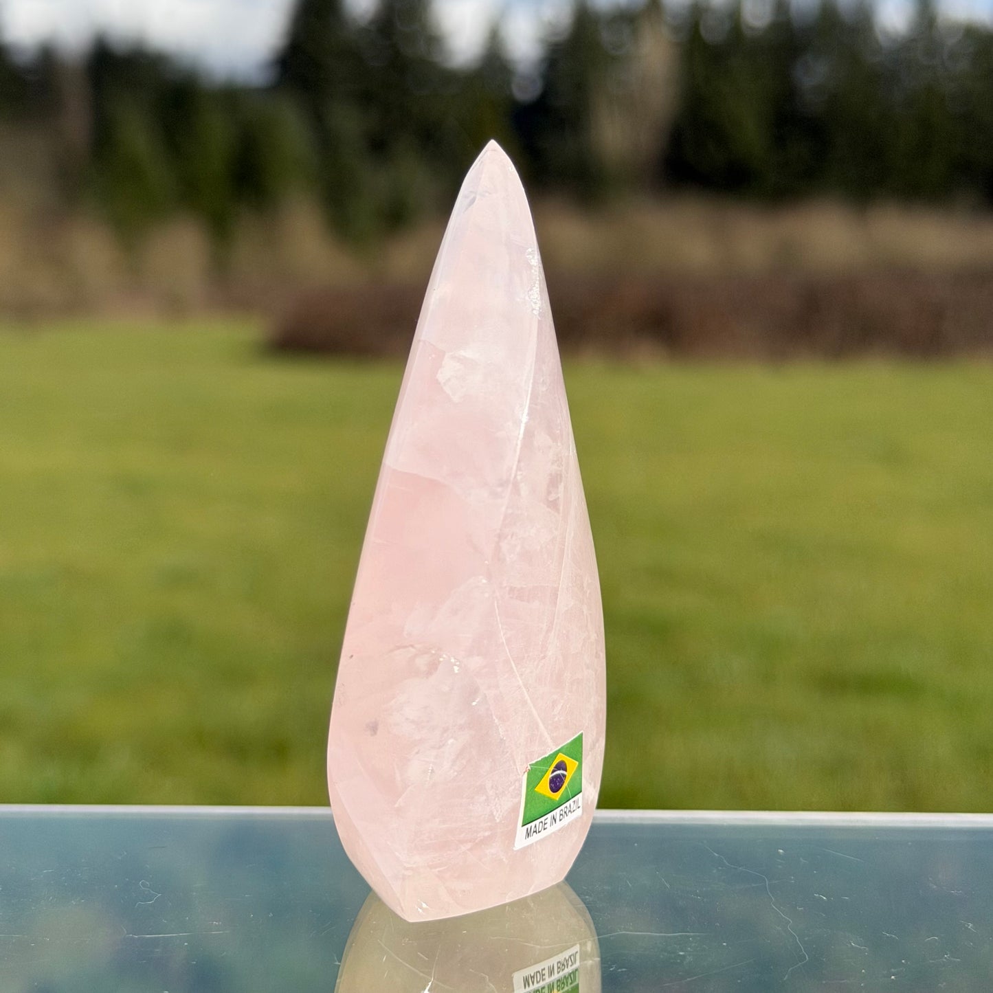 Rose Quartz Flame Shaper Sculpture ローズクォーツ 85mm #RQ-089