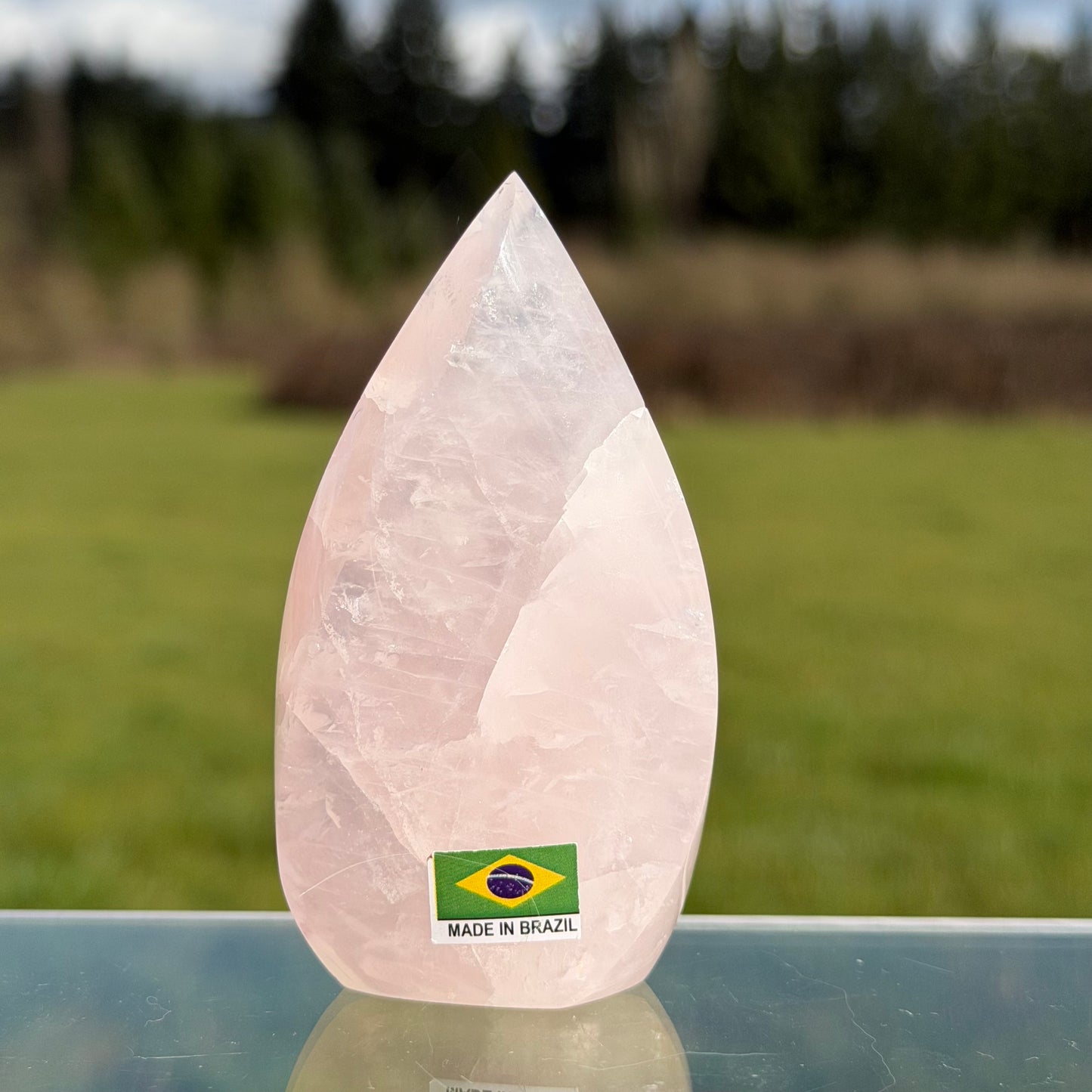 Rose Quartz Flame Shaper Sculpture ローズクォーツ 85mm #RQ-089