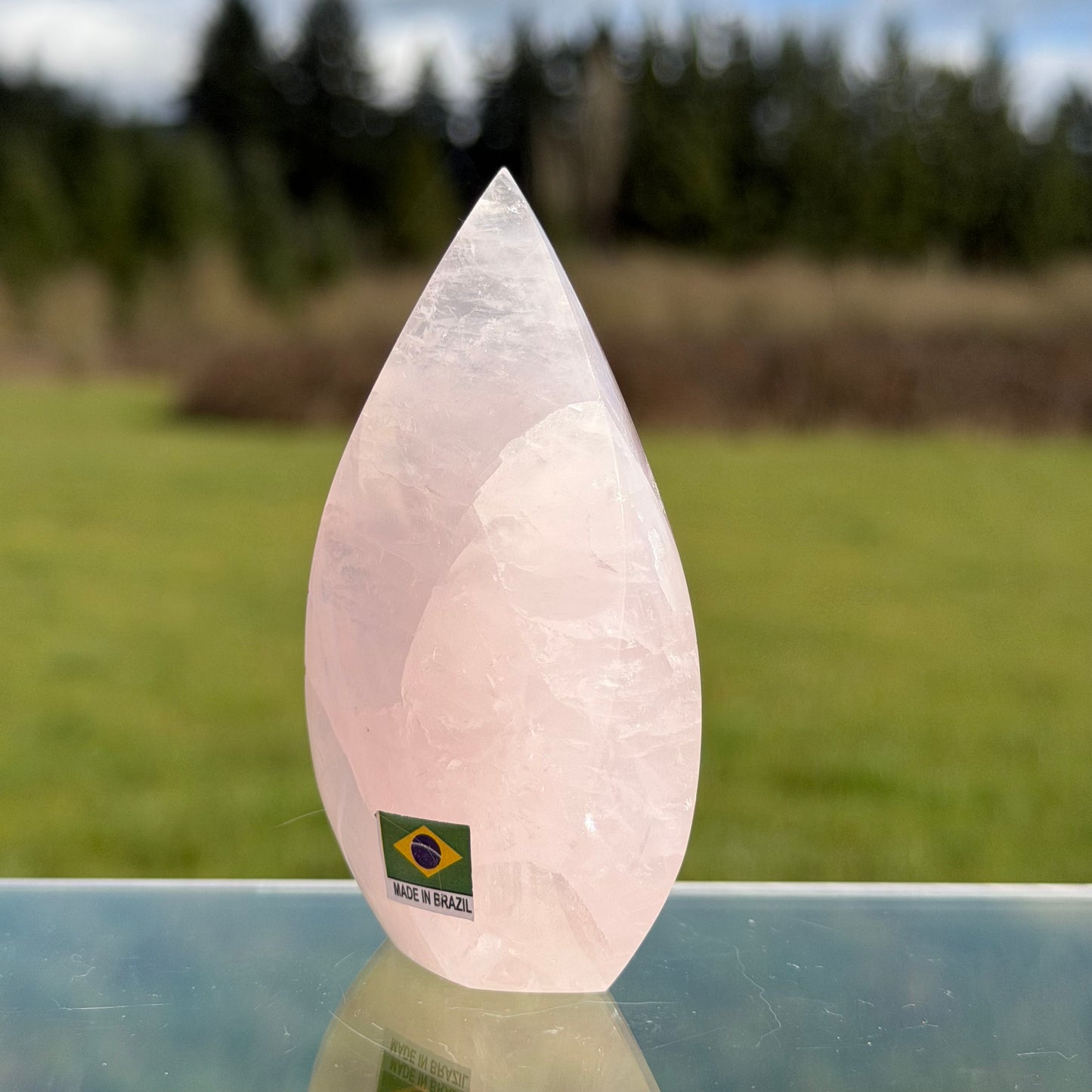 Rose Quartz Flame Shaper Sculpture ローズクォーツ 85mm #RQ-089