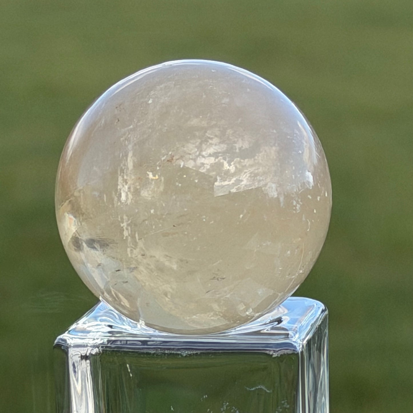 Citrine Sphere with Rainbows シトリン・スフィア（丸玉）40mm #CIT-093