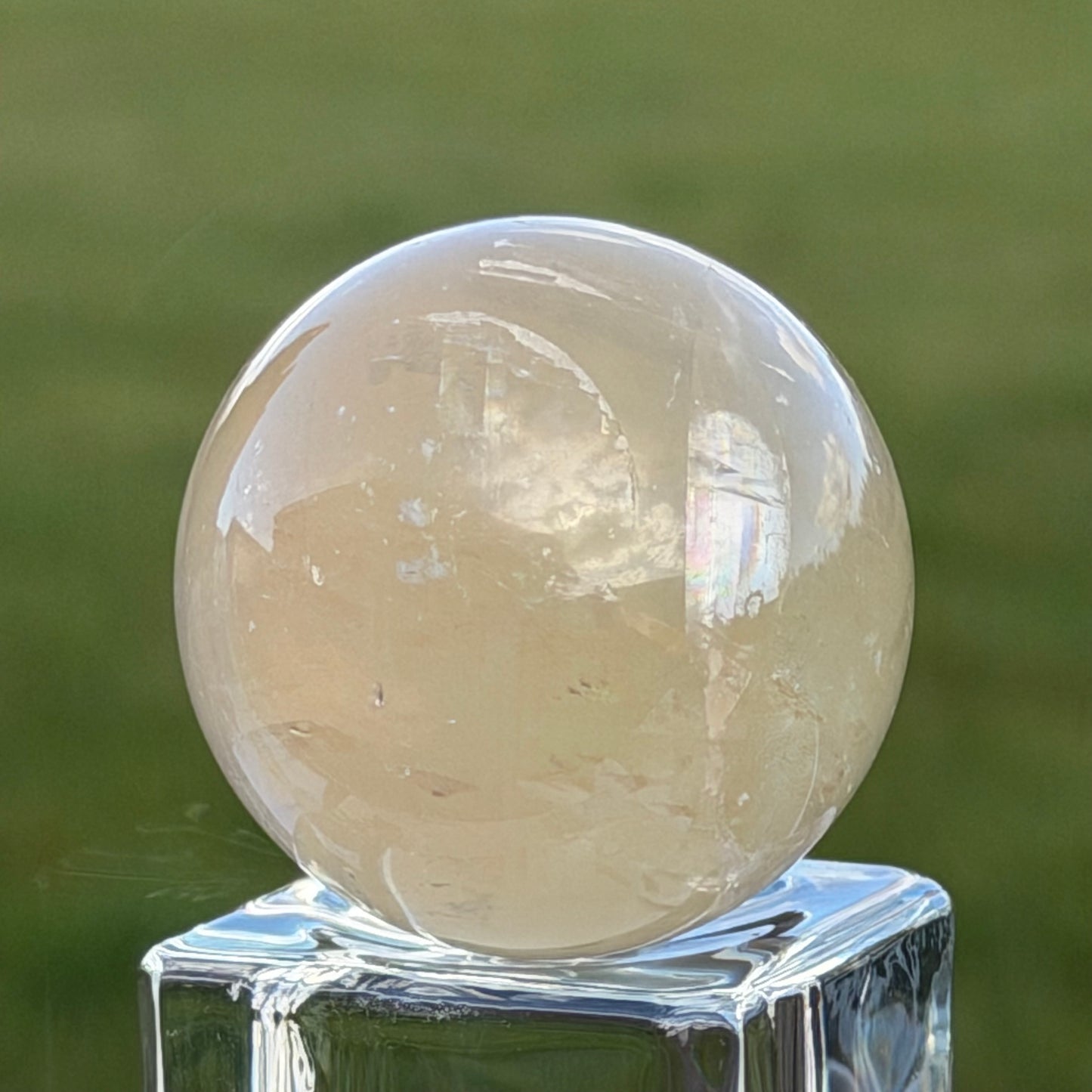 Citrine Sphere with Rainbows シトリン・スフィア（丸玉）40mm #CIT-093