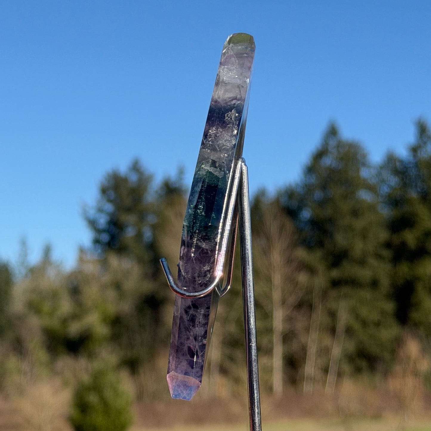 Fluorite Rhombus with Stand ( ) #F-074