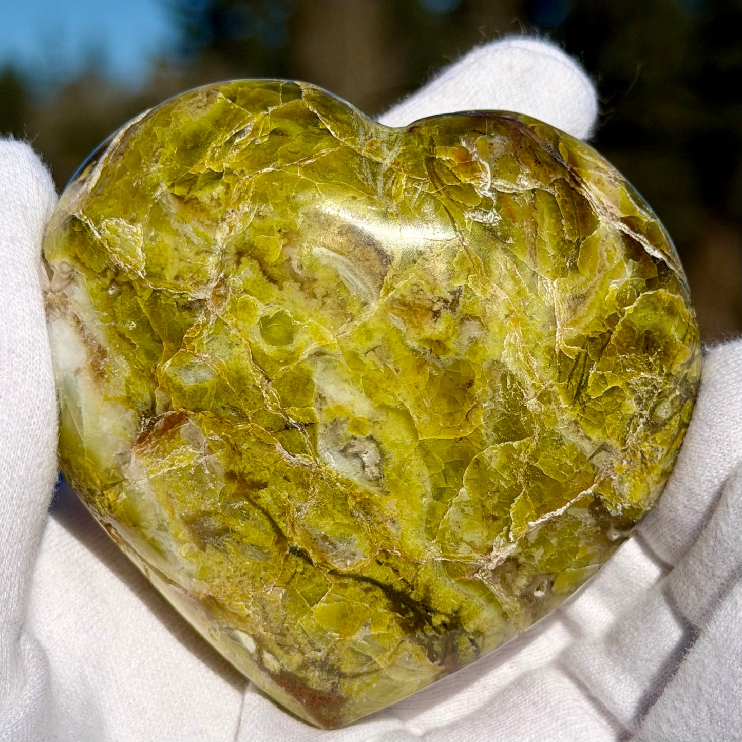 Green Opal Polished Heart 196g #OPA-081