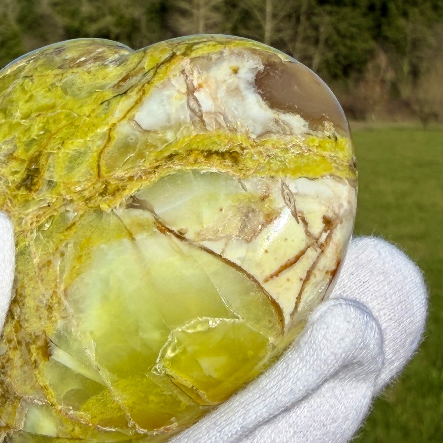 Green Opal Polished Heart 196g #OPA-081