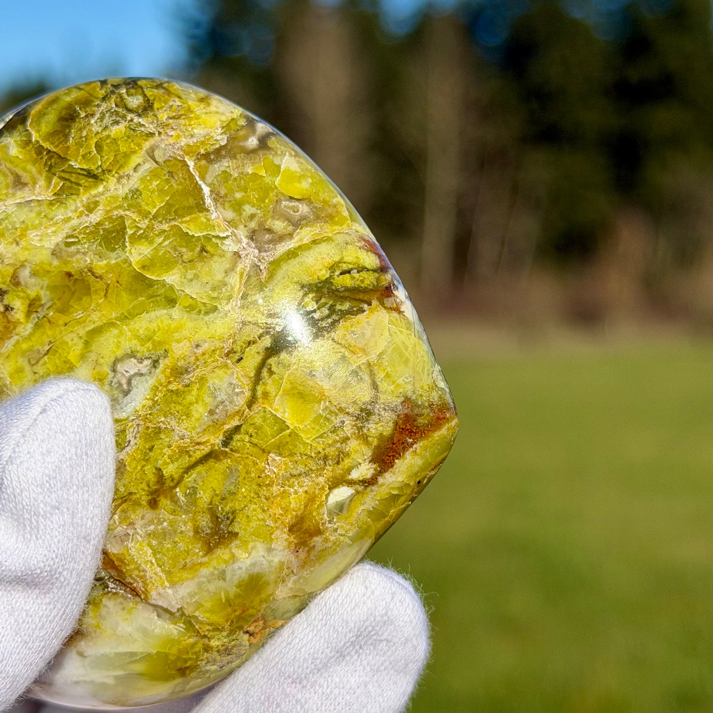 Green Opal Polished Heart 196g #OPA-081