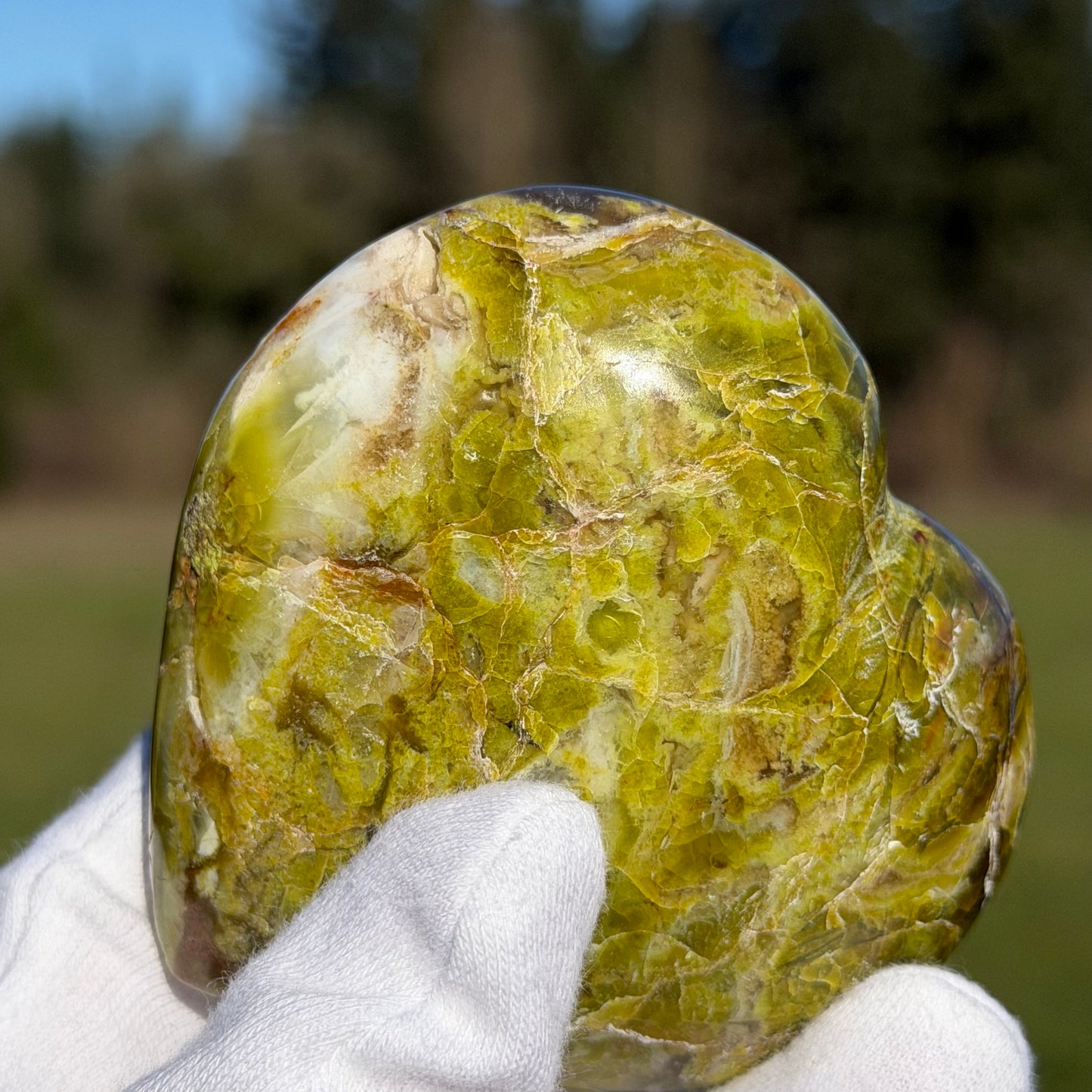 Green Opal Polished Heart 196g #OPA-081