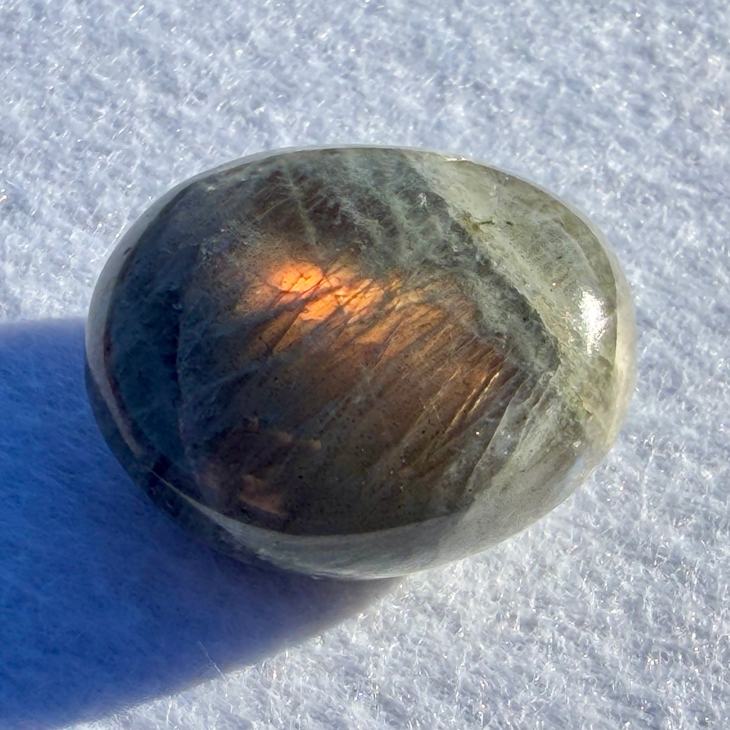 Golden-Pink Labradorite サンセット・ラブラドライト 27mm 14g #LAB-084