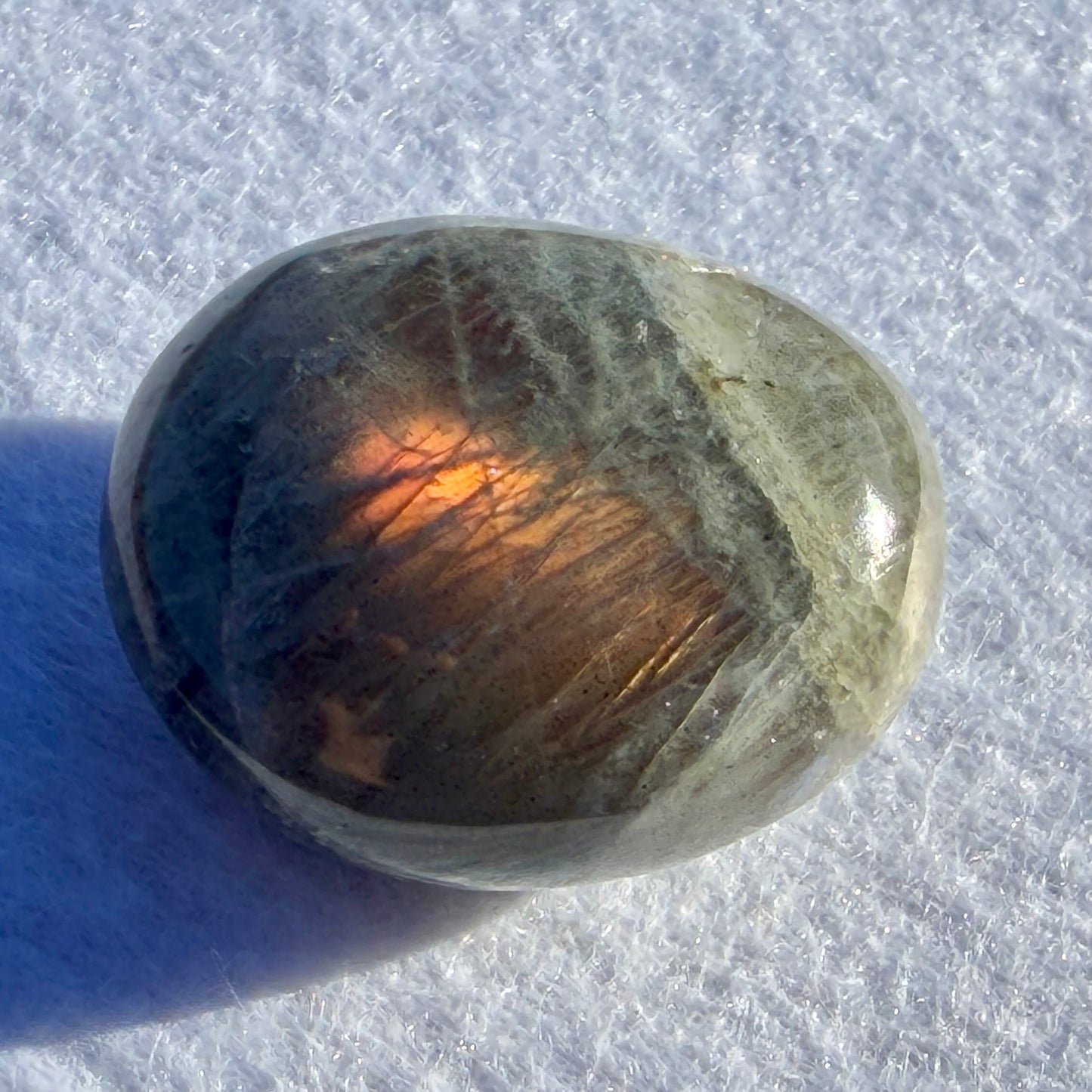 Golden-Pink Labradorite サンセット・ラブラドライト 27mm 14g #LAB-084