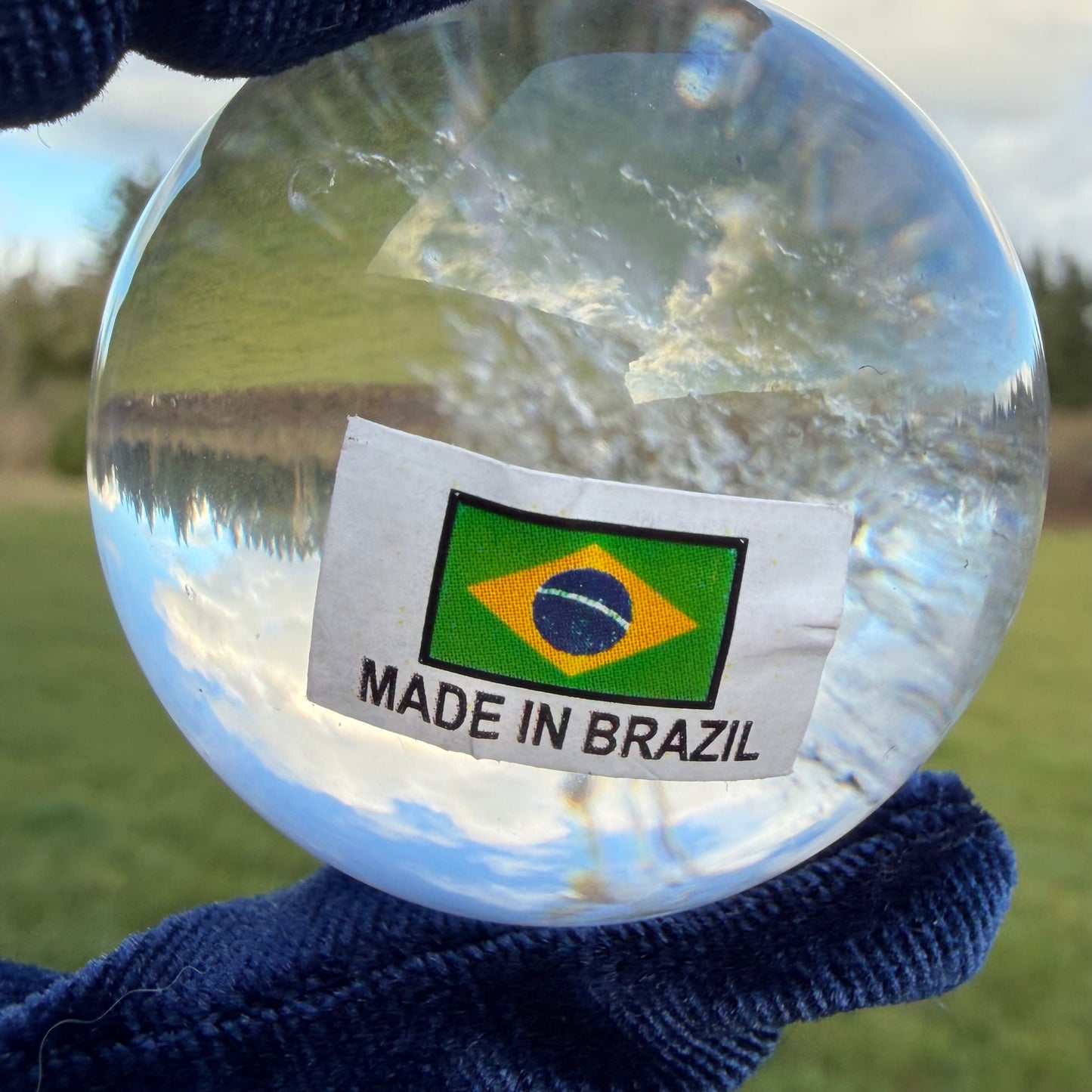 Rainbow Clear Quartz Sphere 1.86 inches (47.2mm) #CQ-100