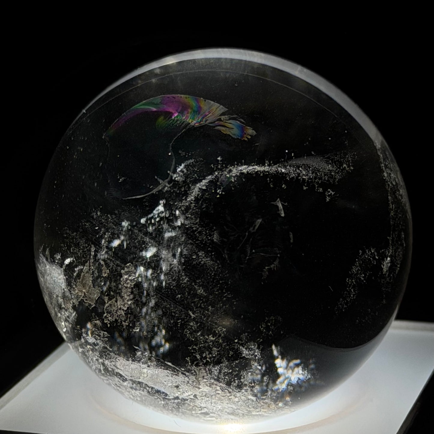 Rainbow Clear Quartz Sphere 1.86 inches (47.2mm) #CQ-100